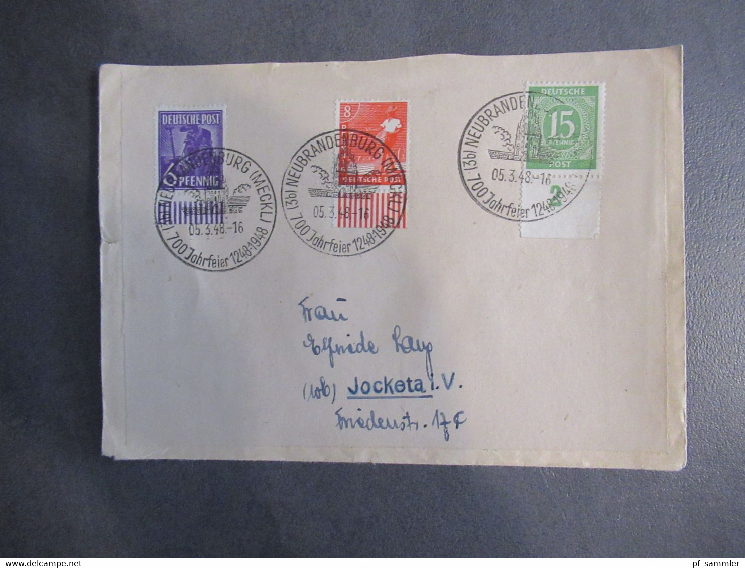 Kontrollrat 1948 insg. 37 Belege Sonderstempel größtenteils SBZ alle als Ortsbrief Jockata Vogtland etl. Randstücke!!