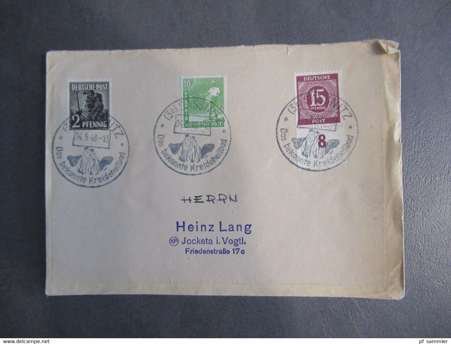 Kontrollrat 1948 insg. 37 Belege Sonderstempel größtenteils SBZ alle als Ortsbrief Jockata Vogtland etl. Randstücke!!