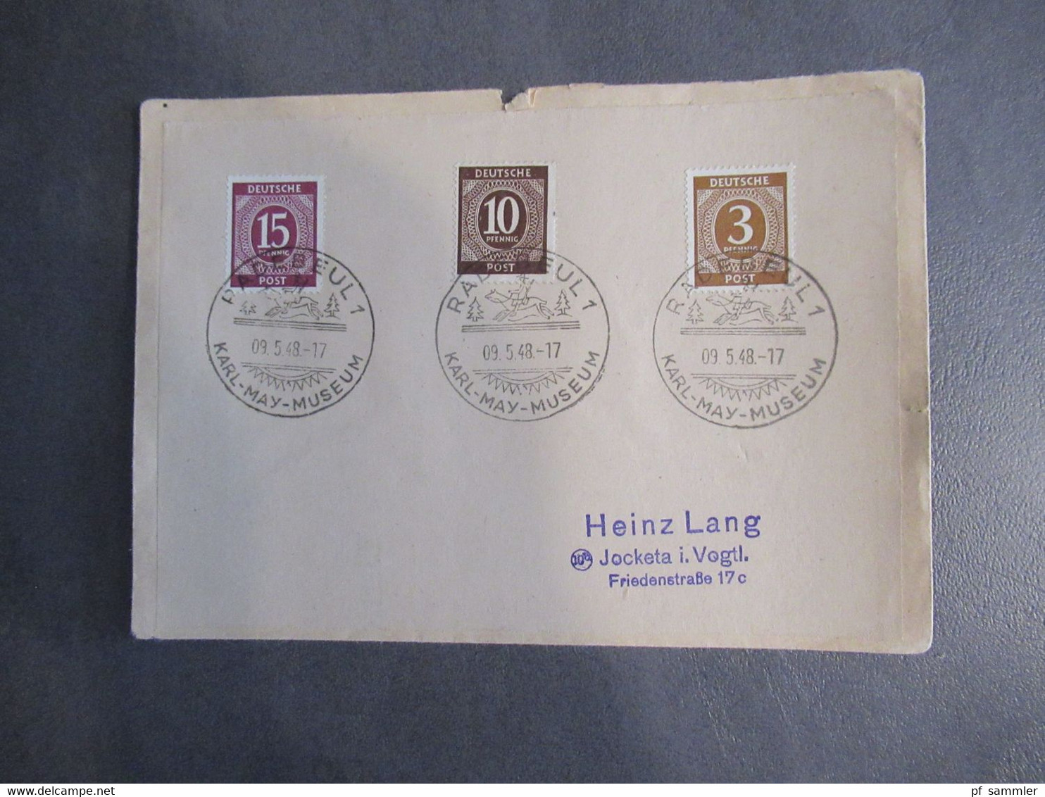 Kontrollrat 1948 insg. 37 Belege Sonderstempel größtenteils SBZ alle als Ortsbrief Jockata Vogtland etl. Randstücke!!