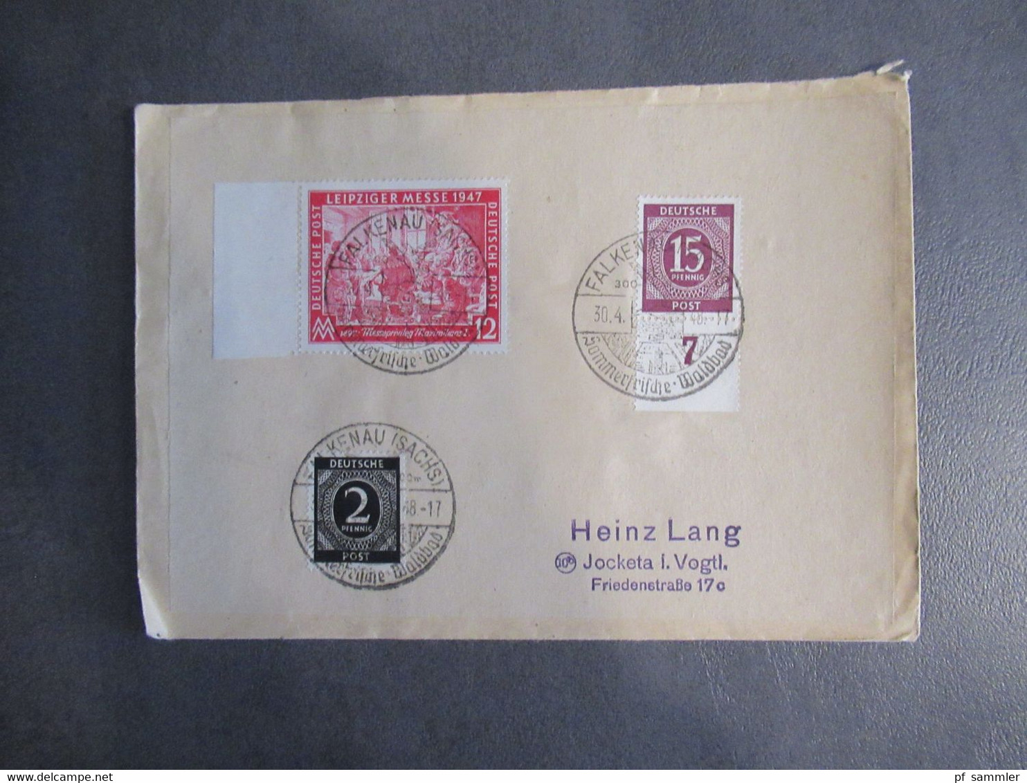 Kontrollrat 1948 insg. 37 Belege Sonderstempel größtenteils SBZ alle als Ortsbrief Jockata Vogtland etl. Randstücke!!