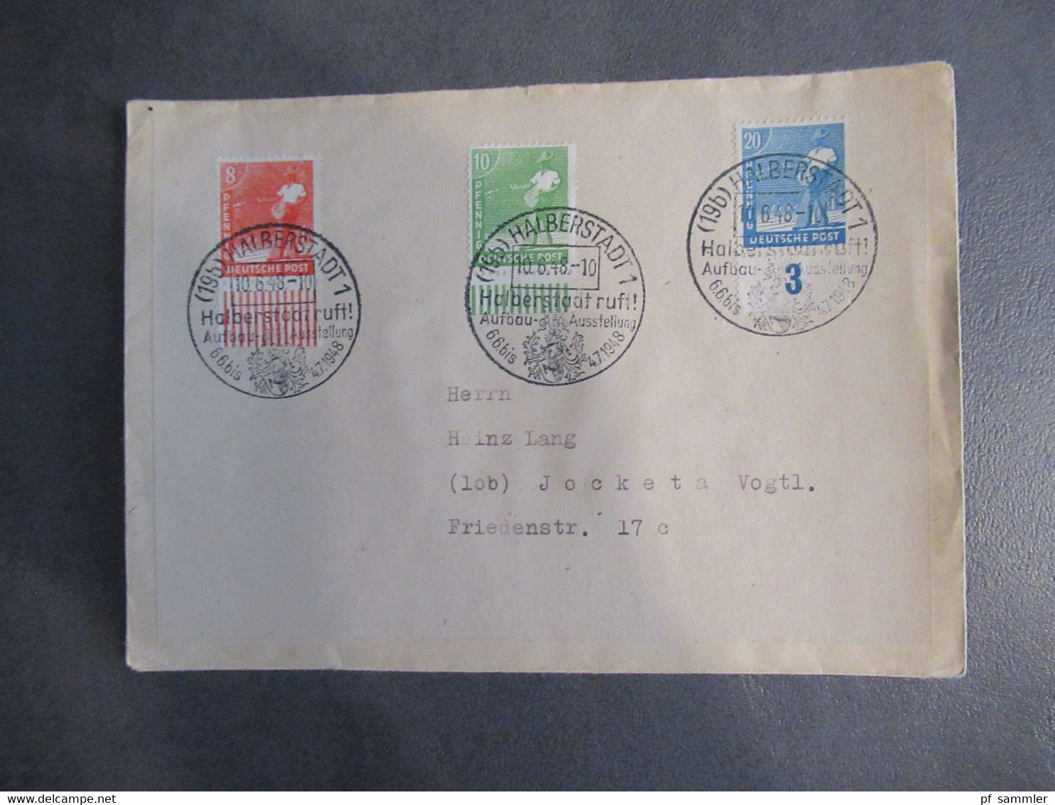 Kontrollrat 1948 insg. 37 Belege Sonderstempel größtenteils SBZ alle als Ortsbrief Jockata Vogtland etl. Randstücke!!