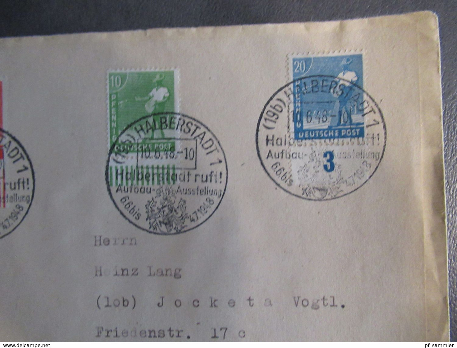 Kontrollrat 1948 insg. 37 Belege Sonderstempel größtenteils SBZ alle als Ortsbrief Jockata Vogtland etl. Randstücke!!