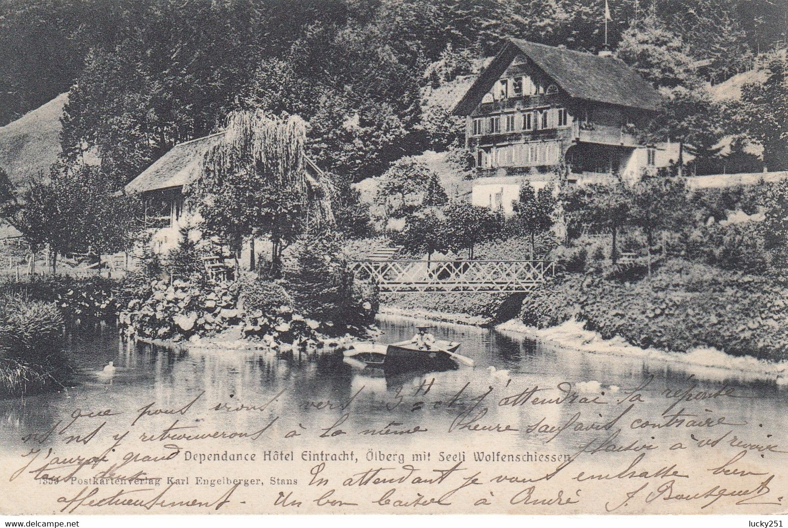 Suisse - Hôtel - Wolfenschiessen - Hôtel Eintracht - Circulée 25/08/1906 - Wolfenschiessen