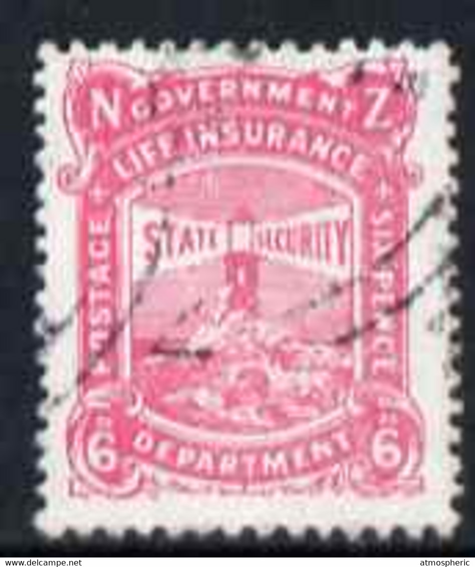 New Zealand 1913 Life Insurance 6d Pink P14x15 Very Fine Used, SG L36c - Sonstige & Ohne Zuordnung
