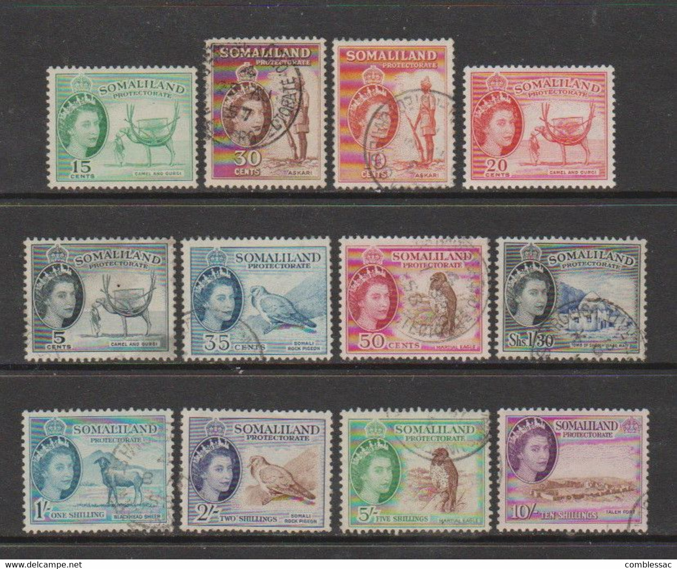 SOMALILAND    1953    Various  Designs    Set  Of  12    USED - Somaliland (Protectorate ...-1959)