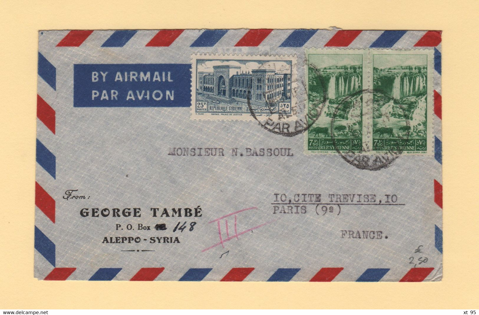 Syrie - Alep - Par Avion Destination France - Syrië