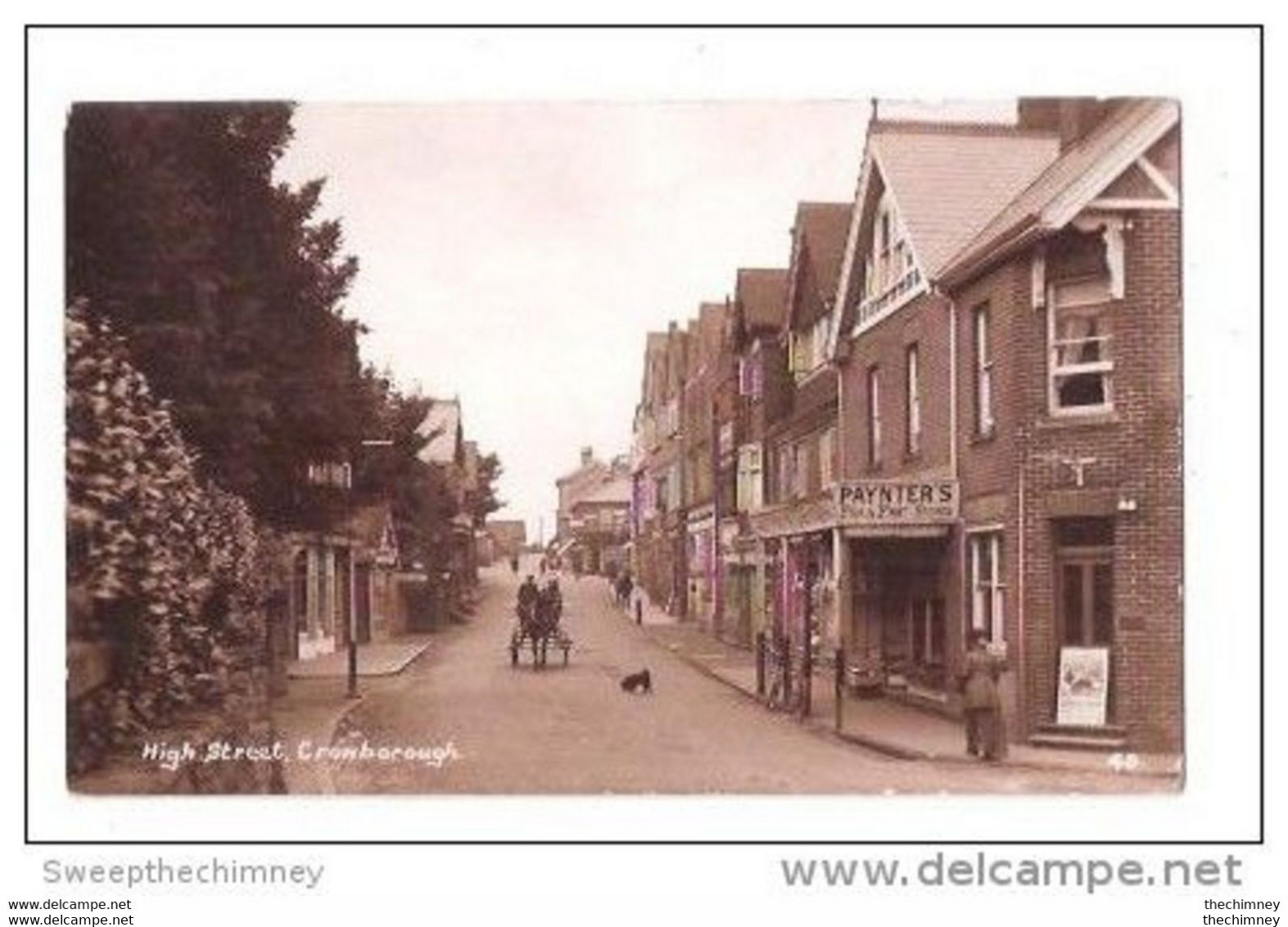 RP CROWBOROUGH HIGH STREET HORSE & CART PHOTO POSTCARD Sussex Nr ROYAL TUNBRIDGE WELLS MARESFIELD - Andere & Zonder Classificatie