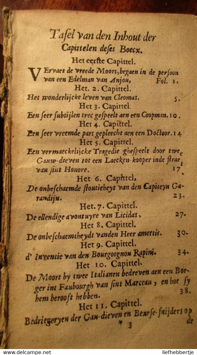 Legende Oft Historye Van De Snoode Practijcquen ... Der Dieven - Te Nieustadt Bij Claes - 1649 - Misdaaad - Antiquariat