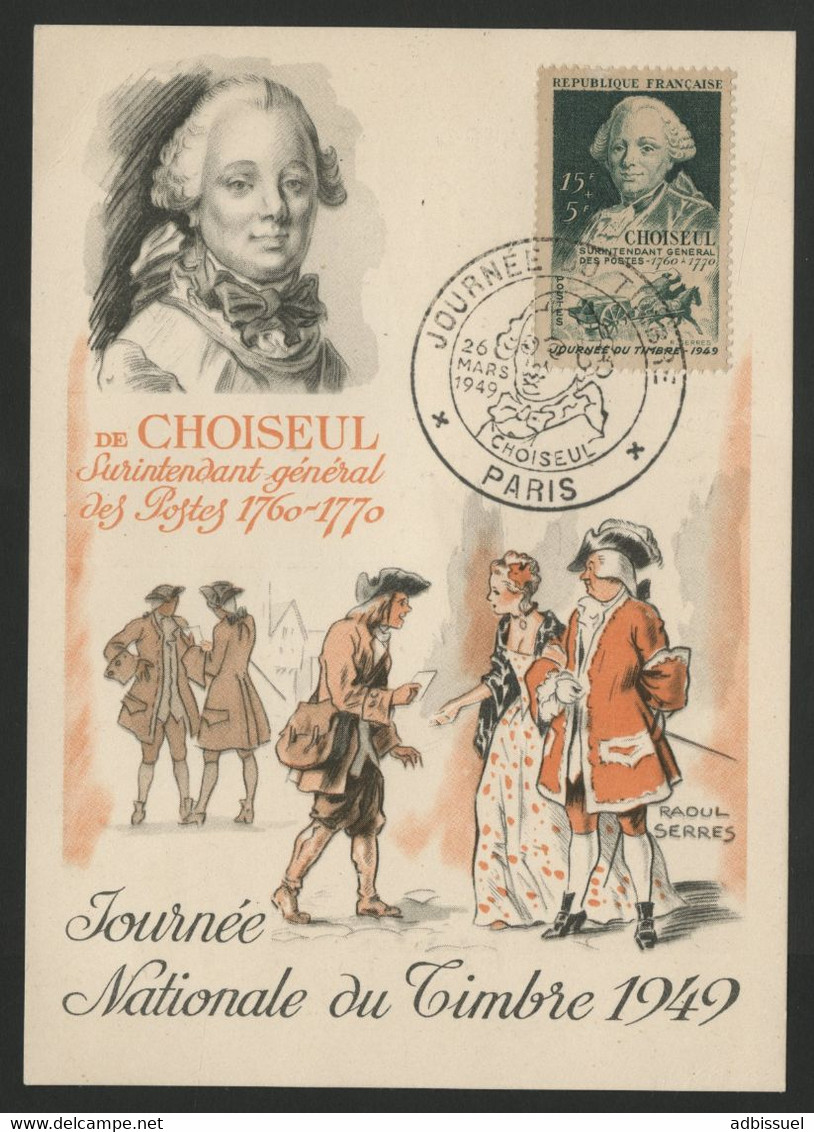 N° 828 "CHOISEUL" Cote 27 € Obl. 1er Jour De Paris Sur Carte Maximum. - ....-1949