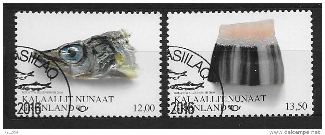 Groënland 2016, N°701/702 Oblitérés Norden Gastronomie - Used Stamps