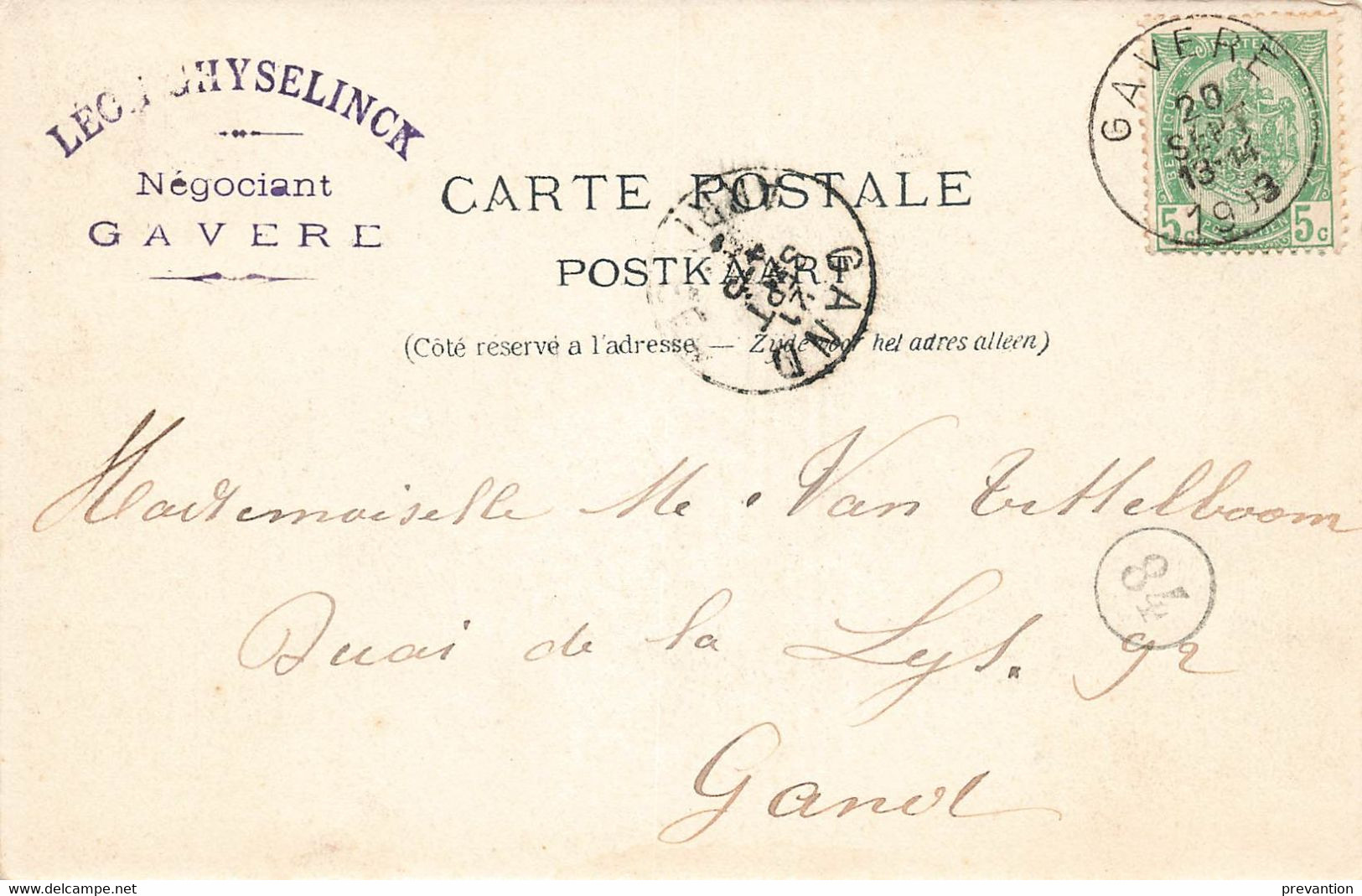 GAVERE - De Scheldeboorden - Les Bords De L'Escaut - Carte Circulé En 1903 - Gavere