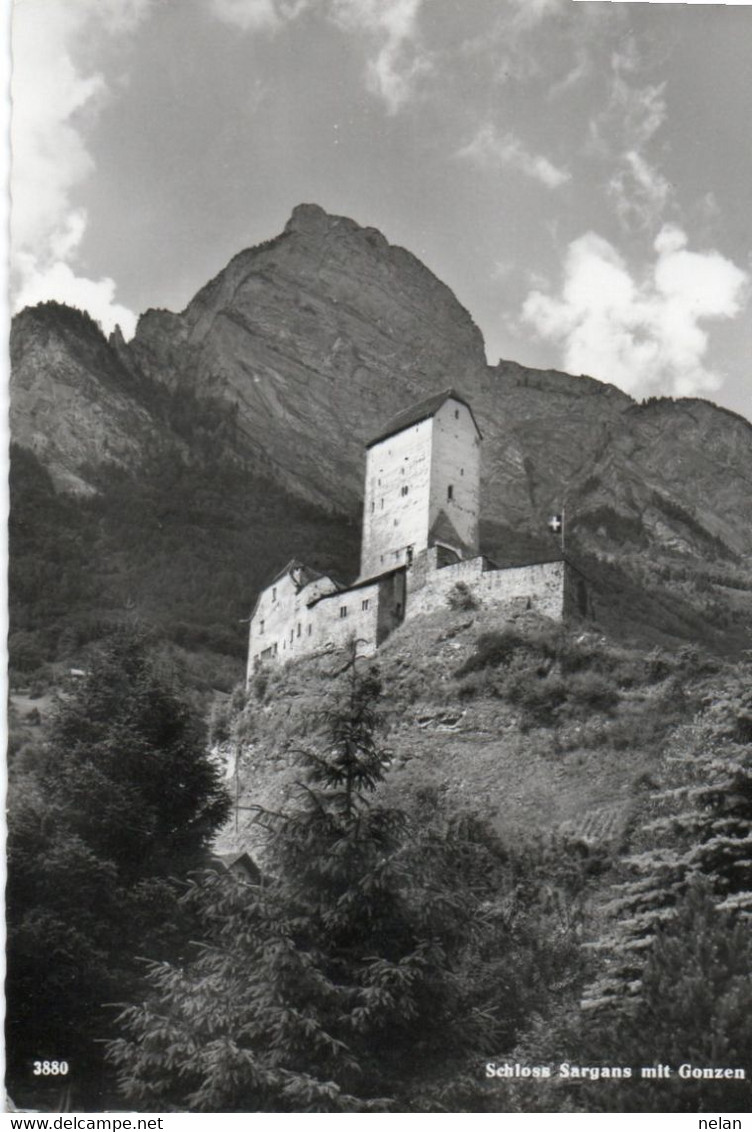 SCHLOSS SARGANS MIT GONZEN - F.G - Sargans