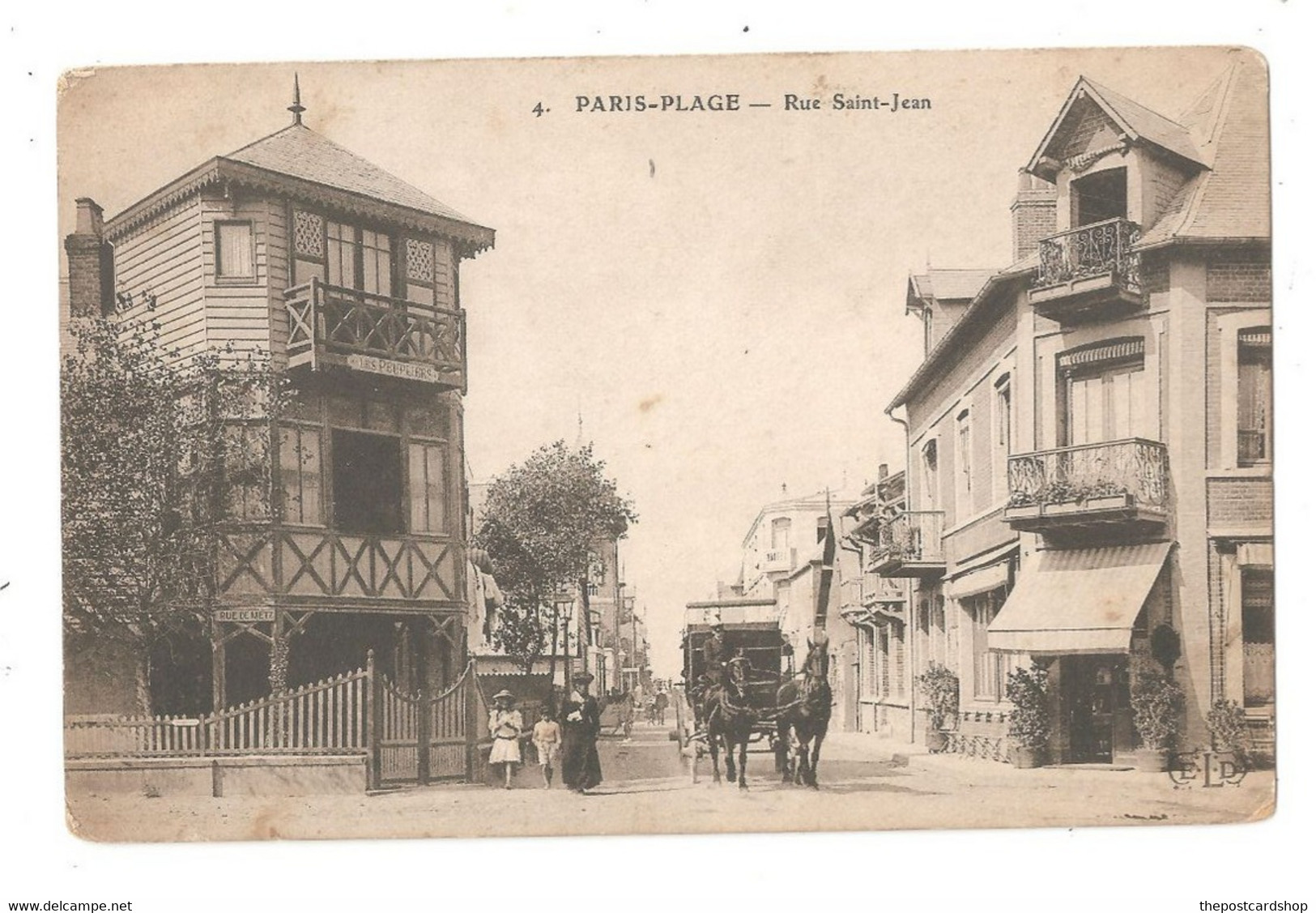 CPA  PARIS PLAGE RUE SAINT JEAN No.4 - E. L. D.unusual A Rarer Card - Other & Unclassified