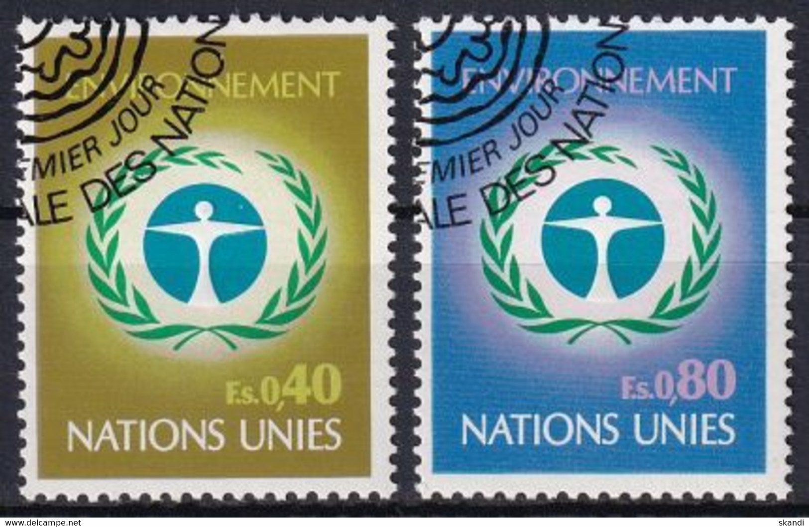 UNO GENF 1972 Mi-Nr. 25/26 O Used - Aus Abo - Oblitérés