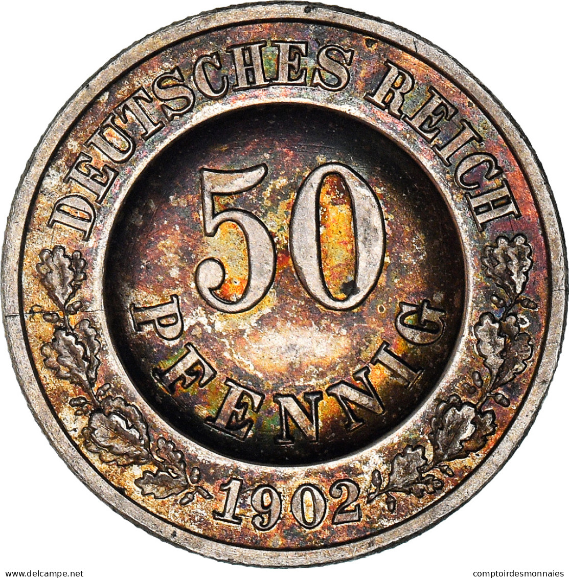 Monnaie, GERMANY - EMPIRE, 50 Pfennig, 1902, Berlin, Pattern, SPL, Argent - 50 Pfennig