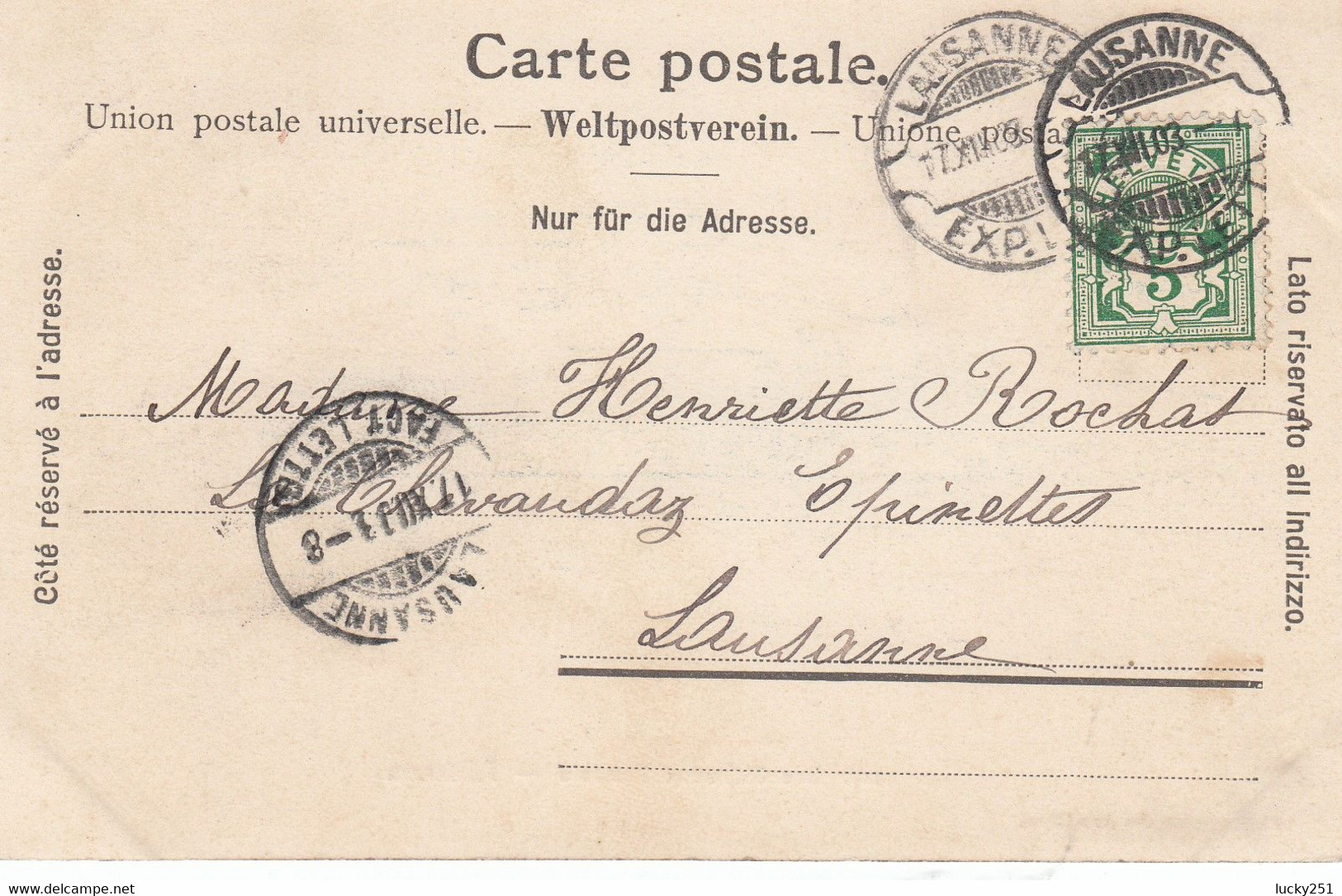 Suisse - Châteaux - Allaman - Le Château - Circulée 17/12/1903 - Au