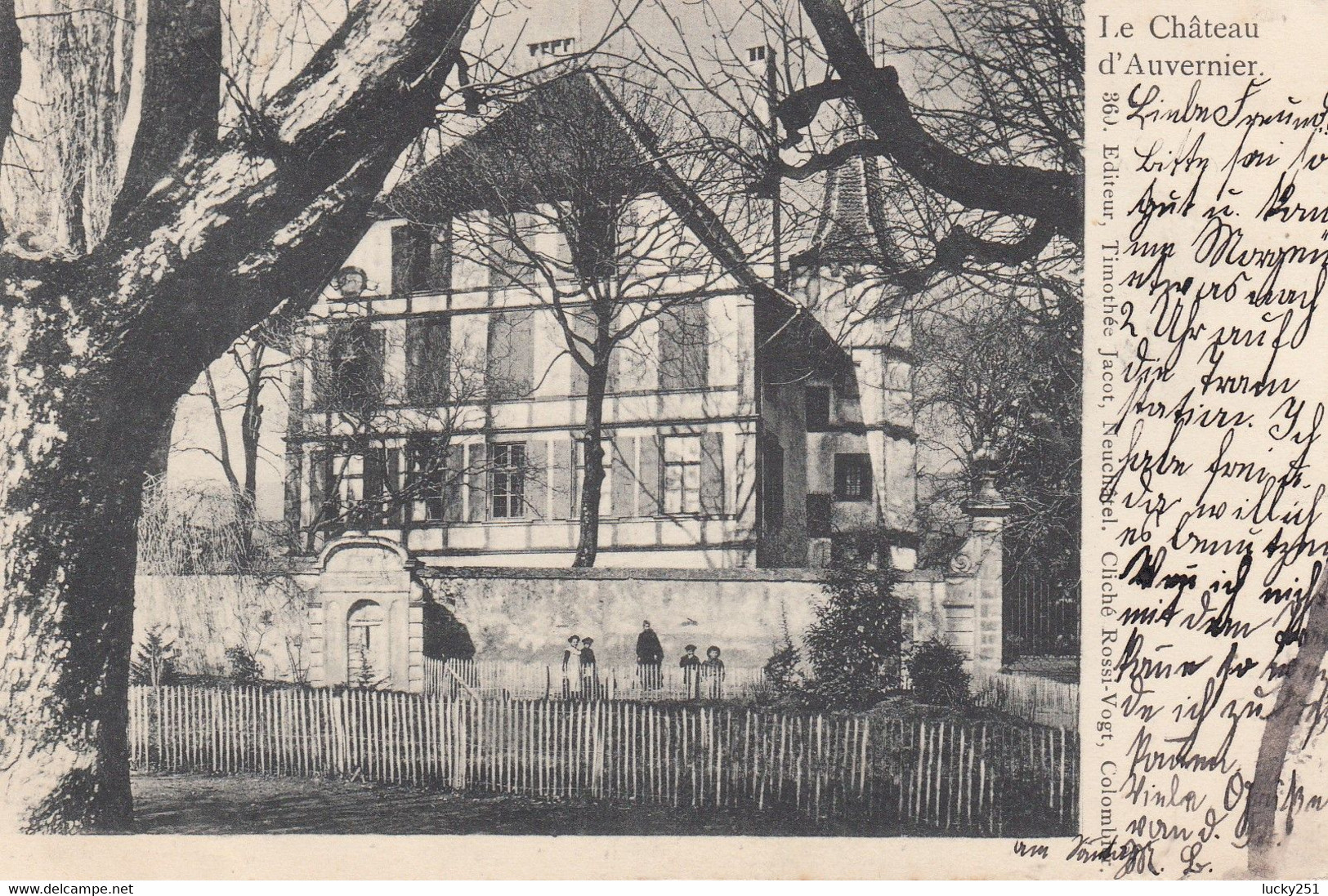 Suisse - Châteaux - Auvernier - Le Château - Circulée 07/06/1903 - Vernier