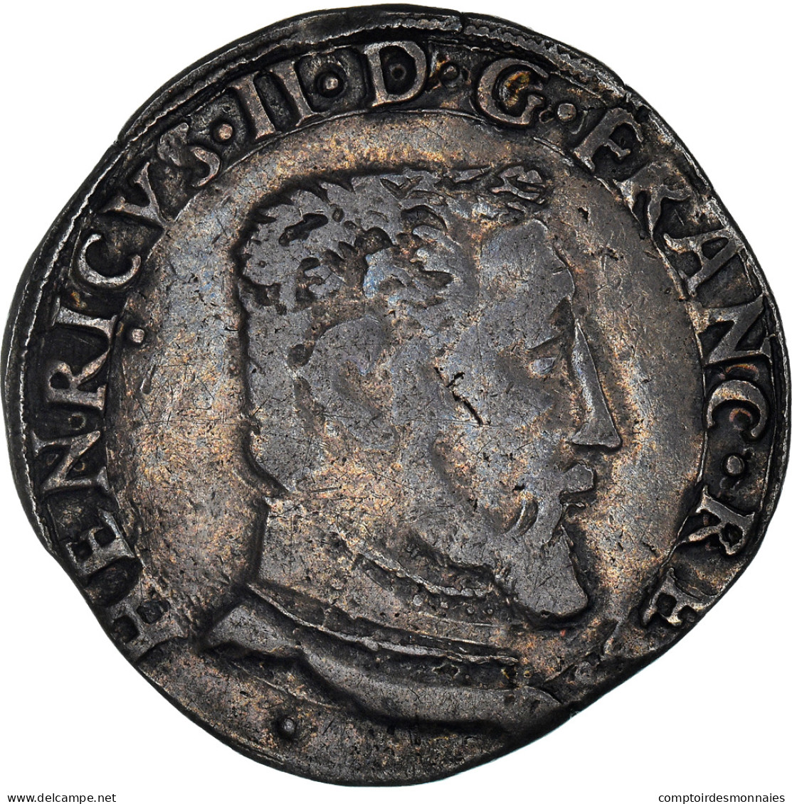 Monnaie, France, Henri II, Teston, 1555, Toulouse, TB+, Argent - 1547-1559 Henry II