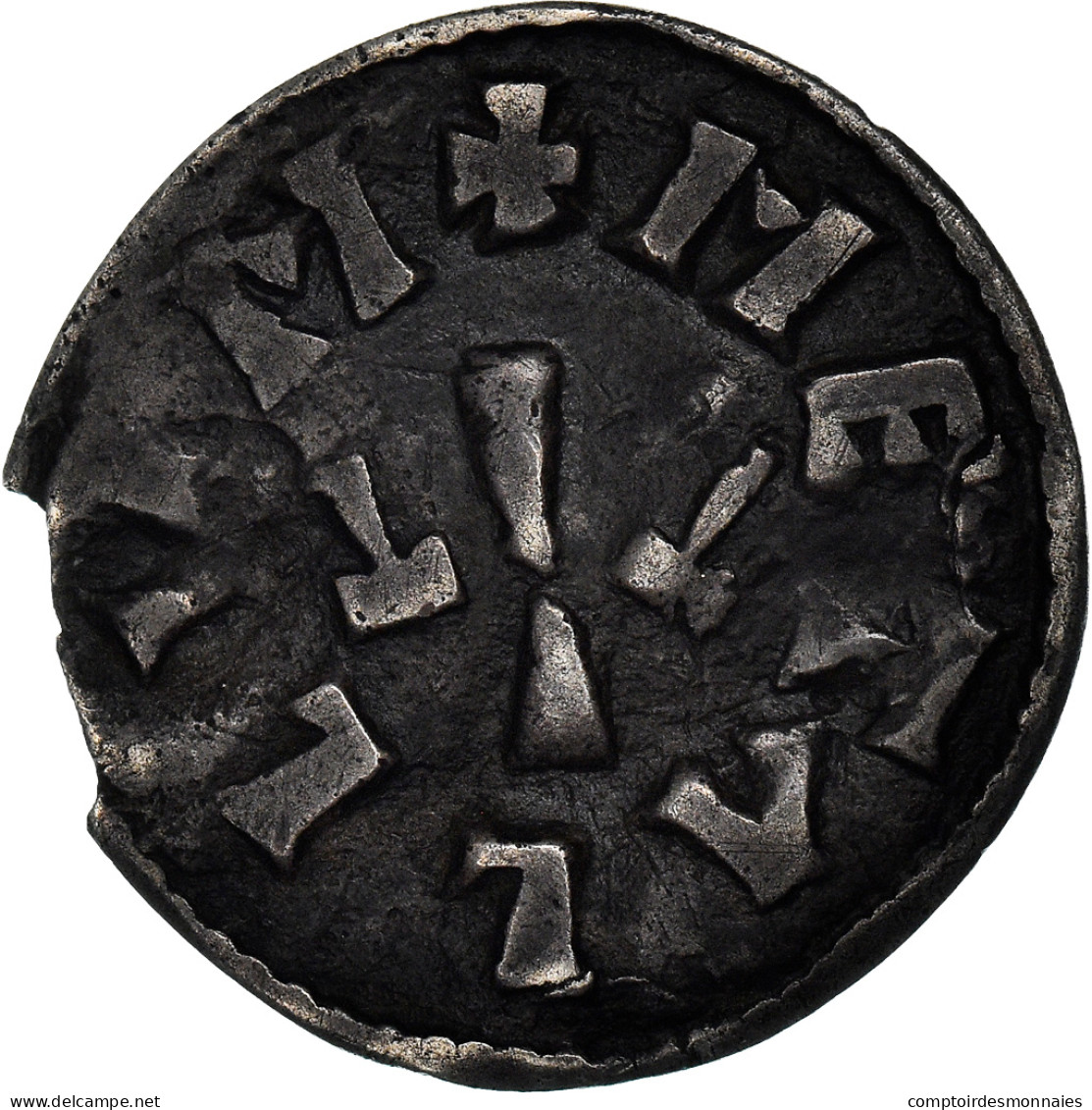 Monnaie, France, Louis Le Pieux, Denier, 814-819, Melle, TTB, Argent - Other & Unclassified