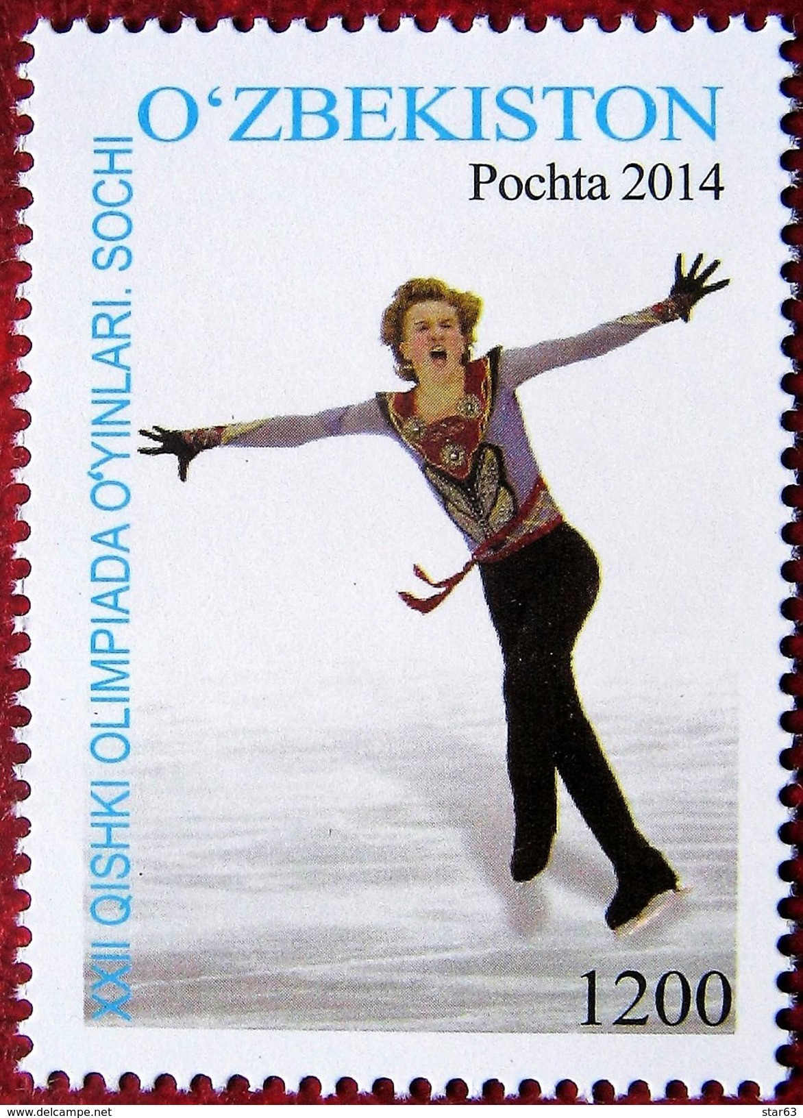 Uzbekistan  2014  Winter Olympic  Games  Sochi   1 V   MNH - Winter 2014: Sochi