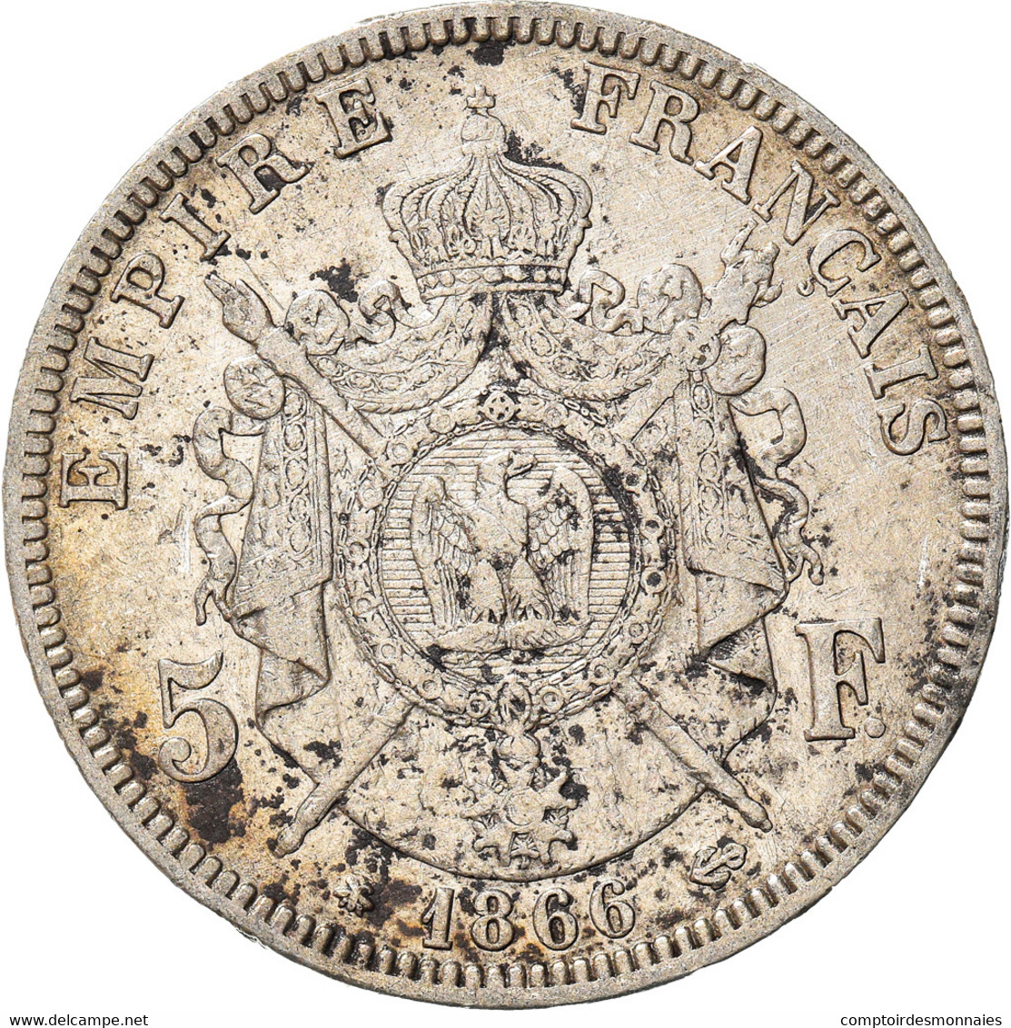 Monnaie, France, Napoleon III, Napoléon III, 5 Francs, 1866, Paris, TB+ - 5 Francs