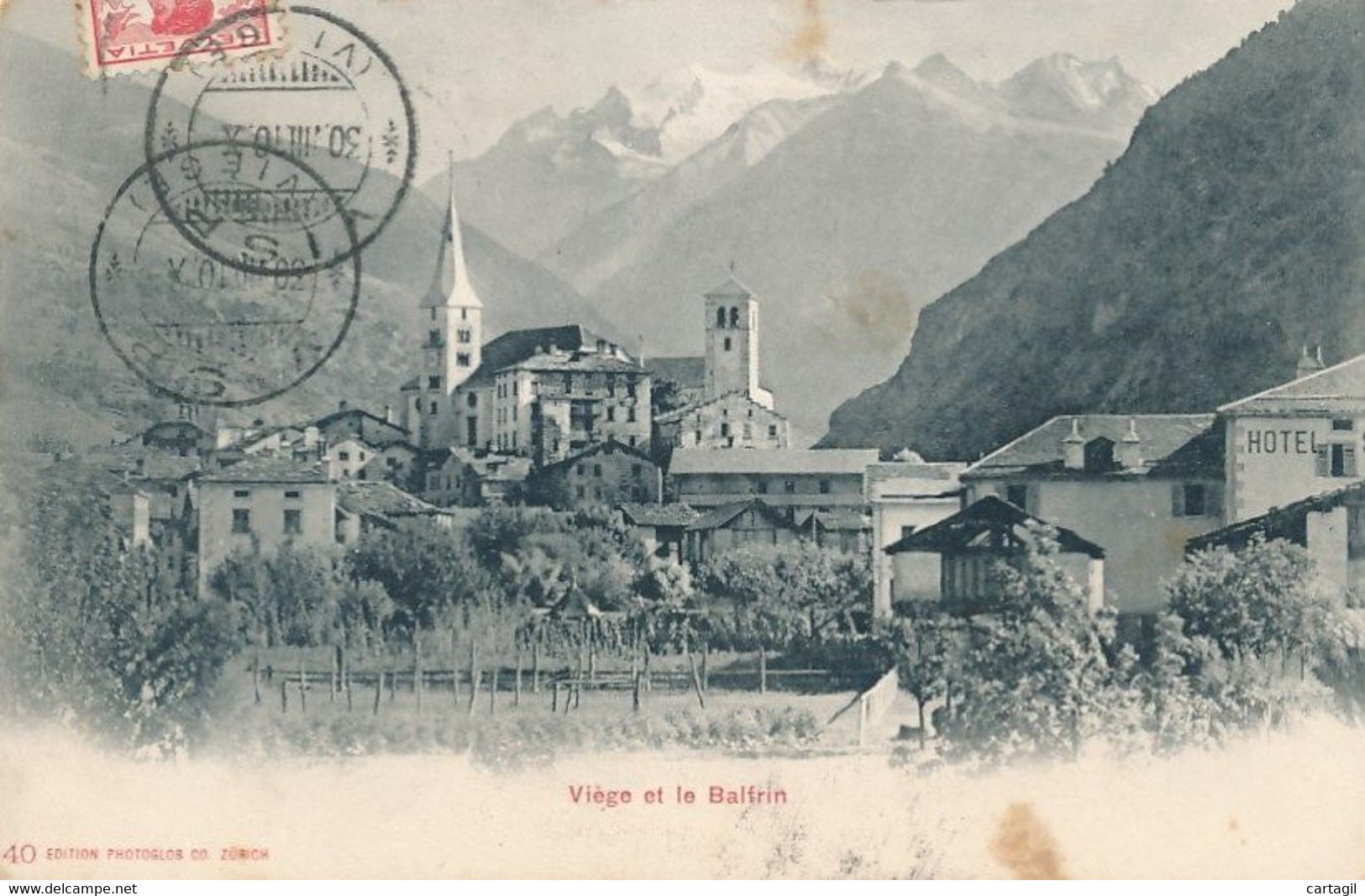 CPA-23151-Suisse Viège Et Le Balfrin -Vue Générale Envoi Gratuit - Viège