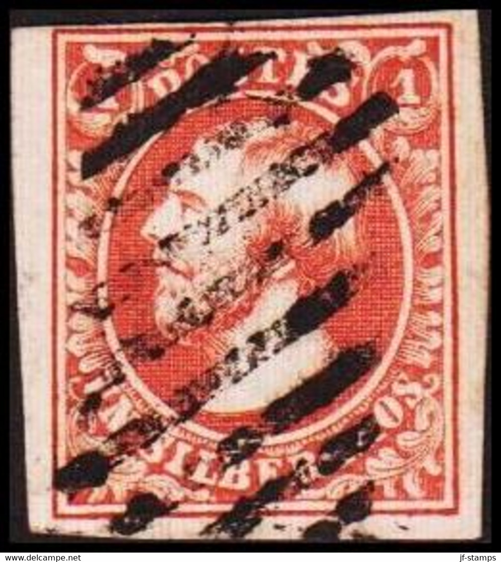 1852. LUXEMBURG Wilhelm III. 1 SILBERGROS. Nice Ex With Bar Cancel.  (Michel 2) - JF410790 - 1852 Guillaume III