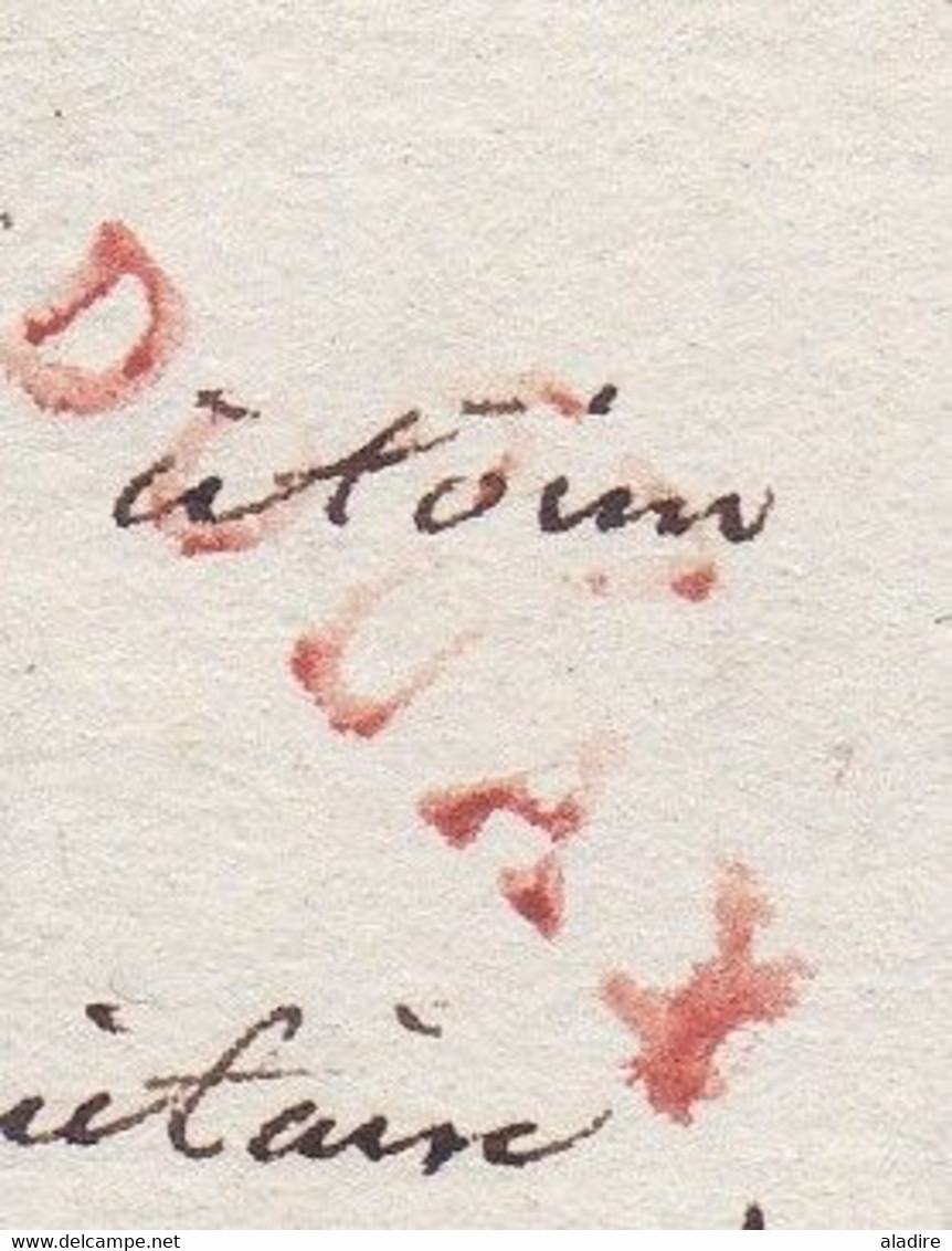 1798 - Marque Postale 57 DOUAY Douai En Rouge Sur Lettre Avec Correspondance Vers Lille - Taxe 4 -  Directoire - 1701-1800: Vorläufer XVIII