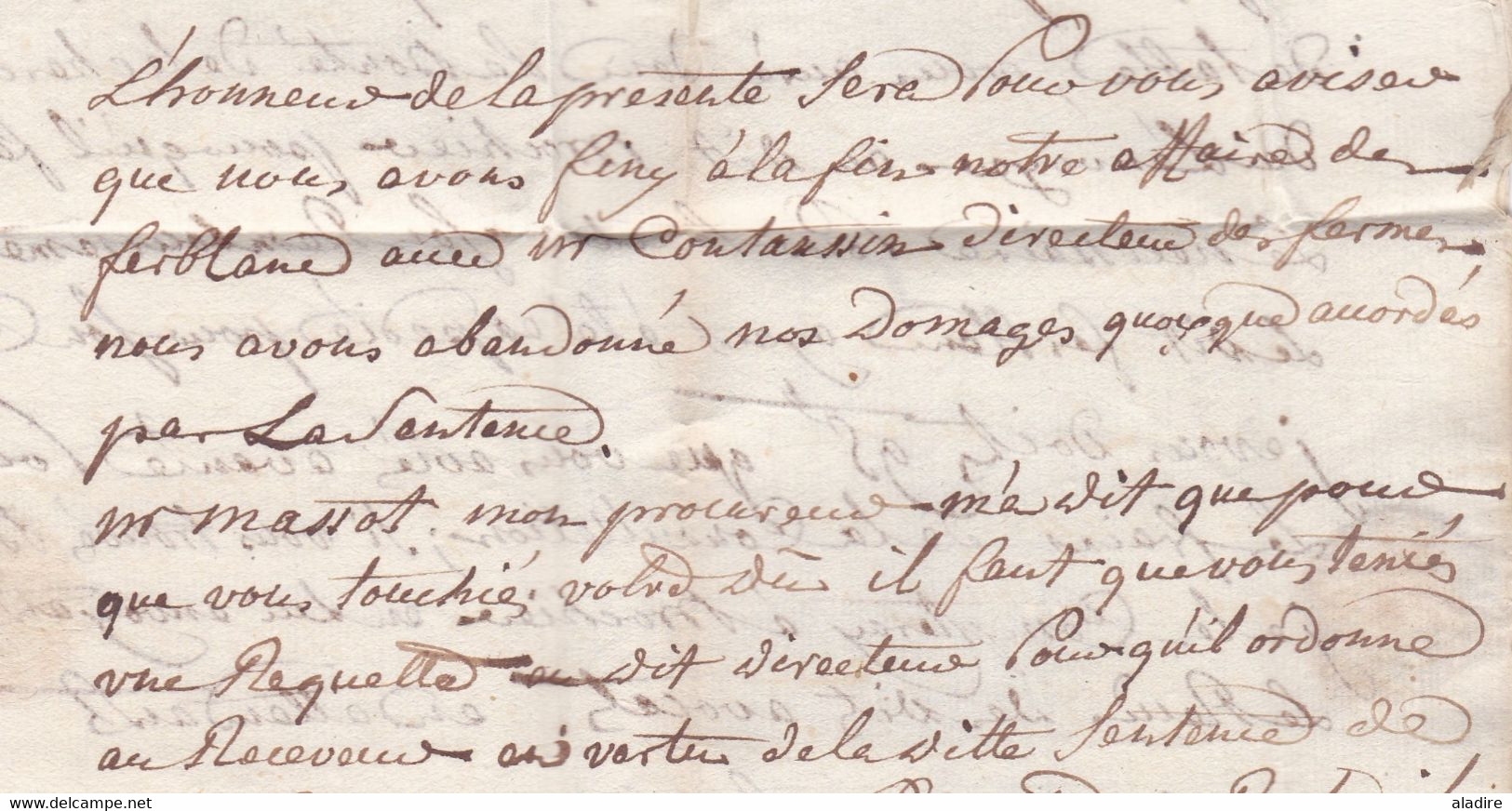 1790 - Marques postales TOULON tampon et manuscrite sur Lettre avec corresp de 2 pages vers AIX en Provence