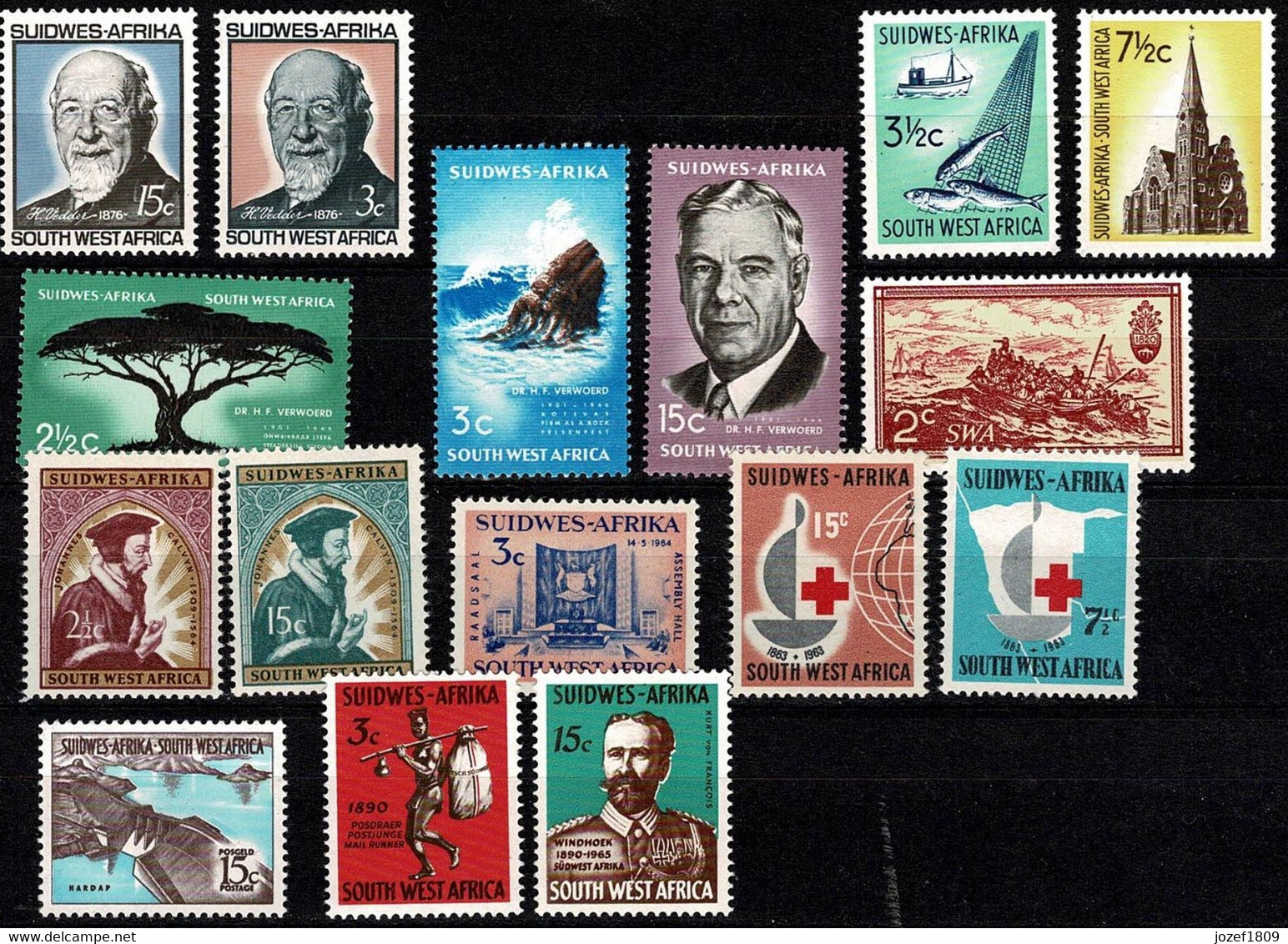 Zuid West Africa  Small Lot Of 16 Stamps  Mixed Thematics - Namibia (1990- ...)