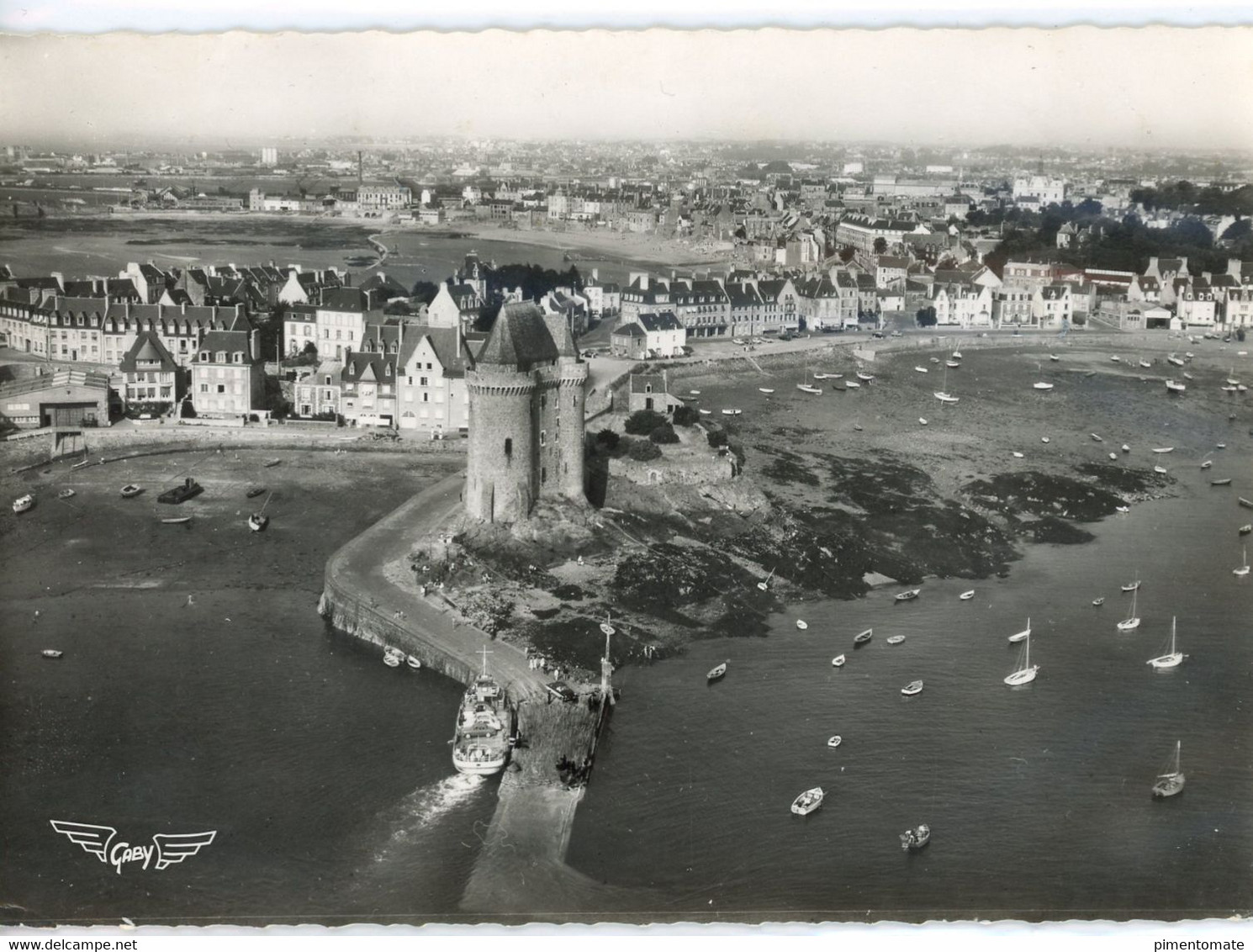 SAINT SERVAN TOUR ET CALE SOLIDOR EMBARCADERE DU BAC POUR DINARD LA FRANCE VUE DU CIEL 1963 - Saint Servan