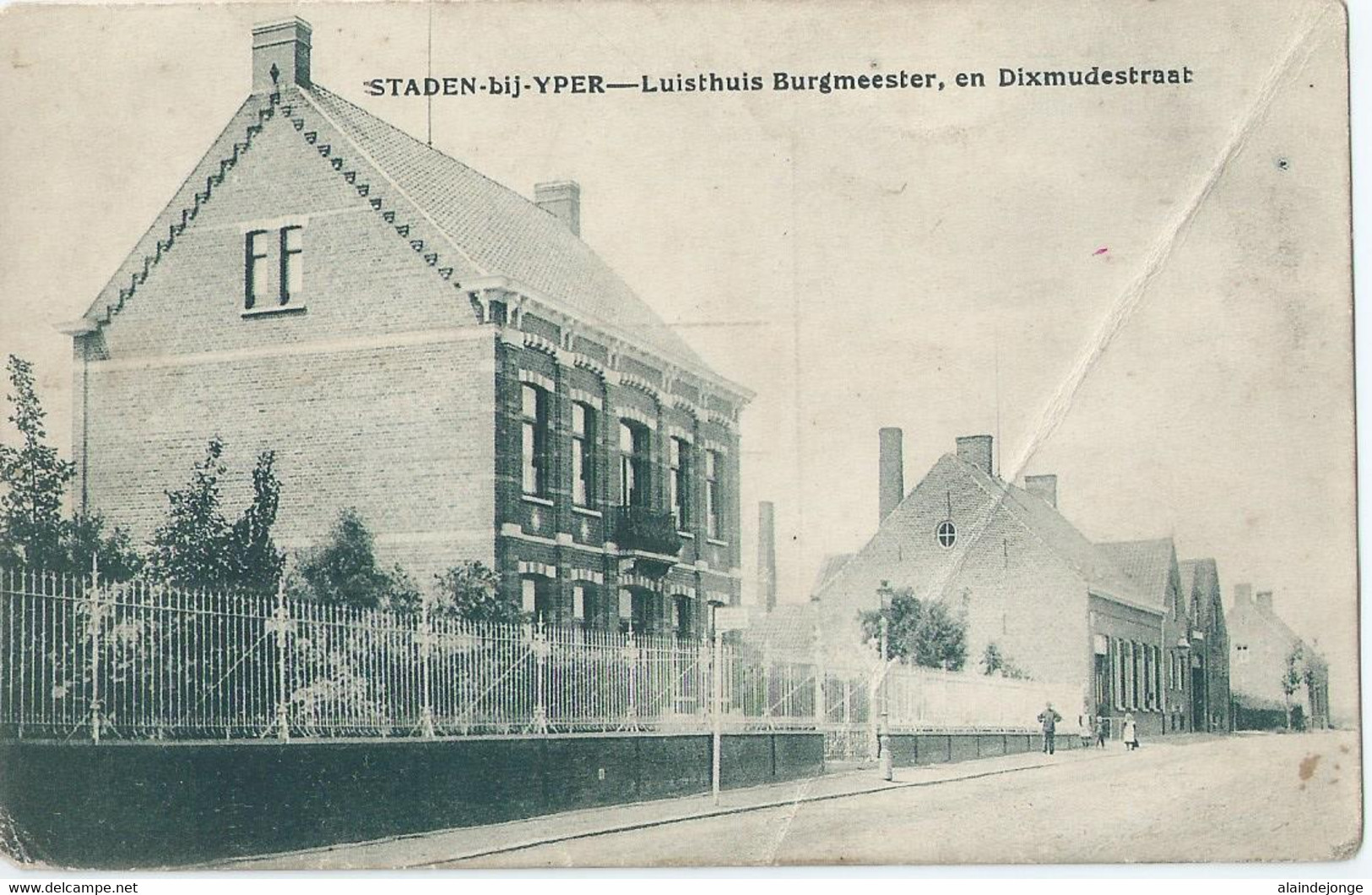 Staden - Staden-bij-Yper - Lusthuis Burgmeester, En Dixmudestraat - DRUKFOUT LUISTHUIS !! - Staden