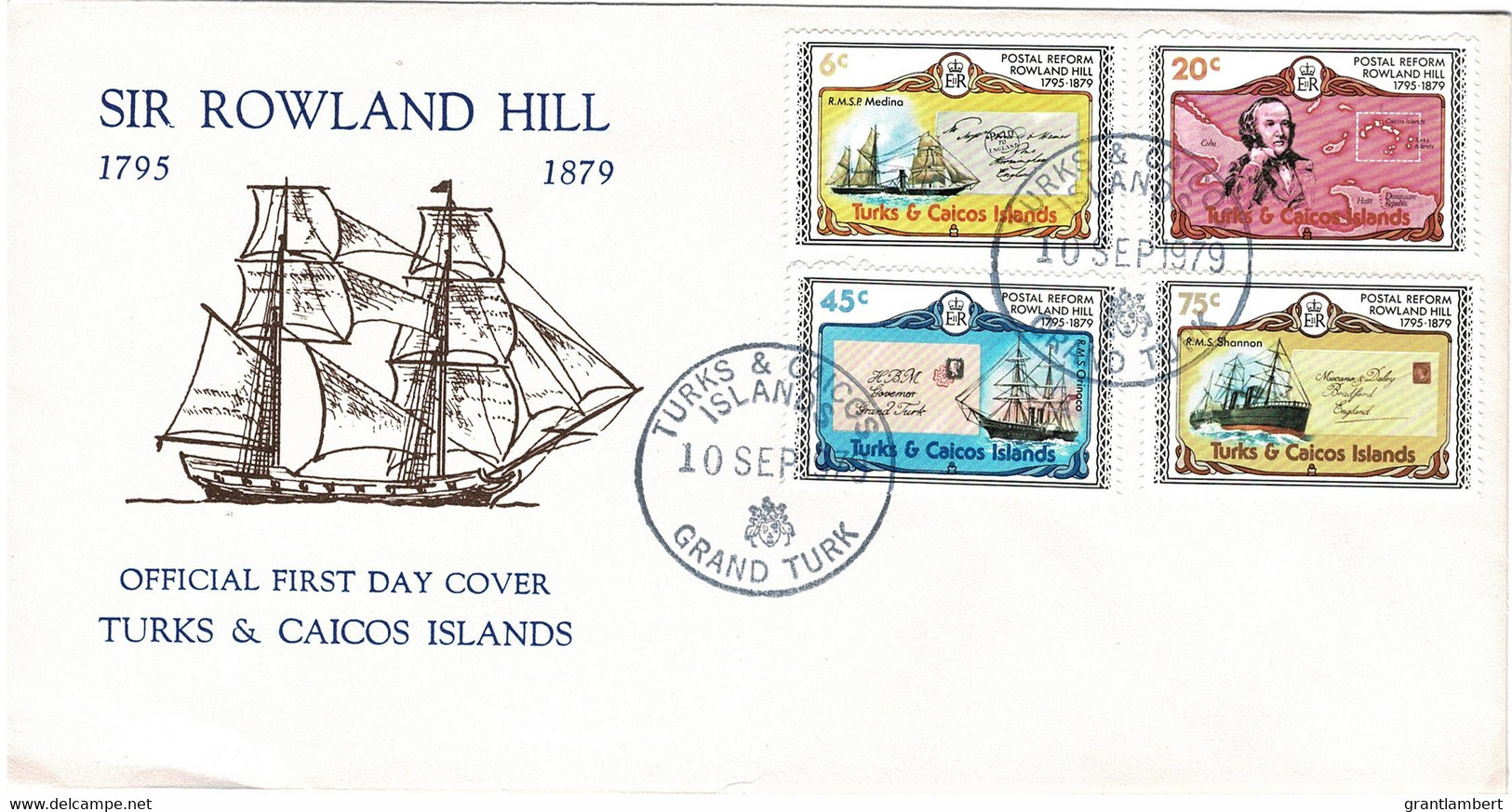 Turks & Caicos Islands 1979 Sir Rowland Hill Centenary FDC - Turks And Caicos