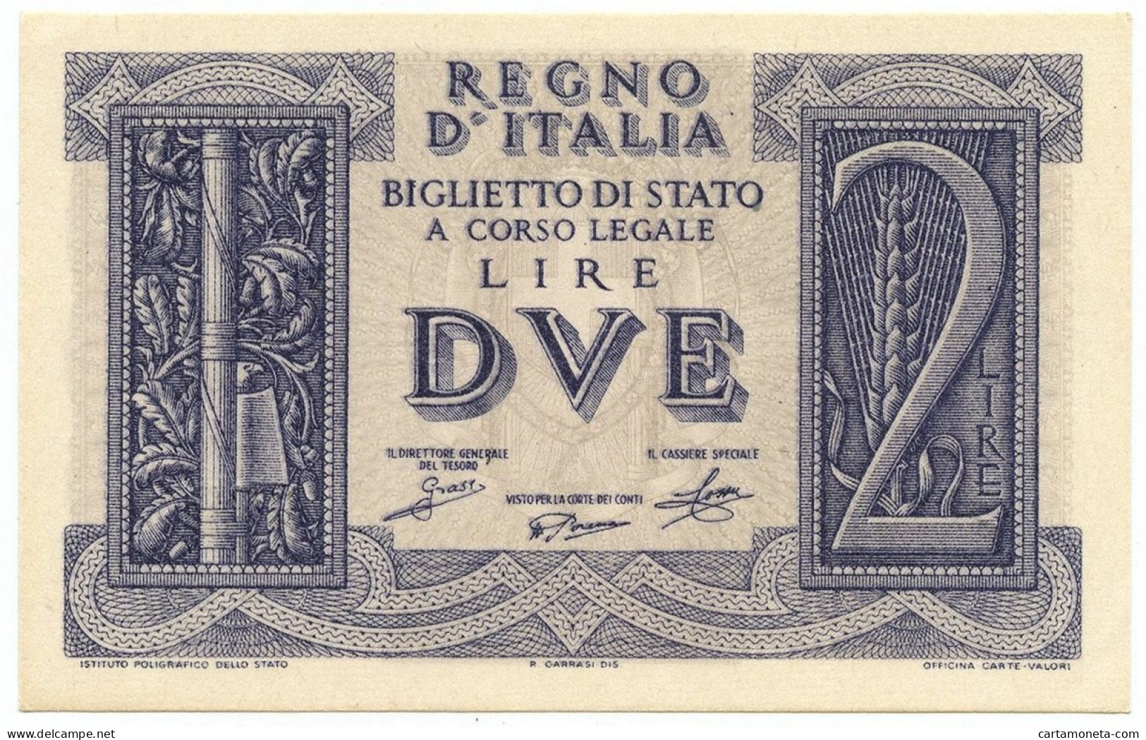 2 LIRE BIGLIETTO DI STATO FASCIO 14/11/1939 QFDS - Regno D'Italia - Altri