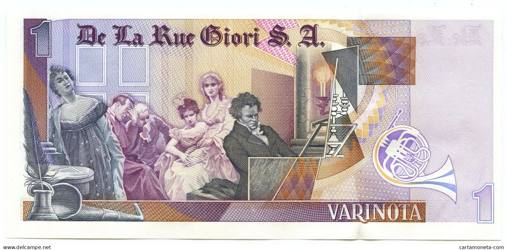 NO VALUE CAMPIONE DE LA RUE GIORI LUDWIG VAN BEETHOVEN VARIANTE VIOLA FDS - [ 7] Errors & Varieties