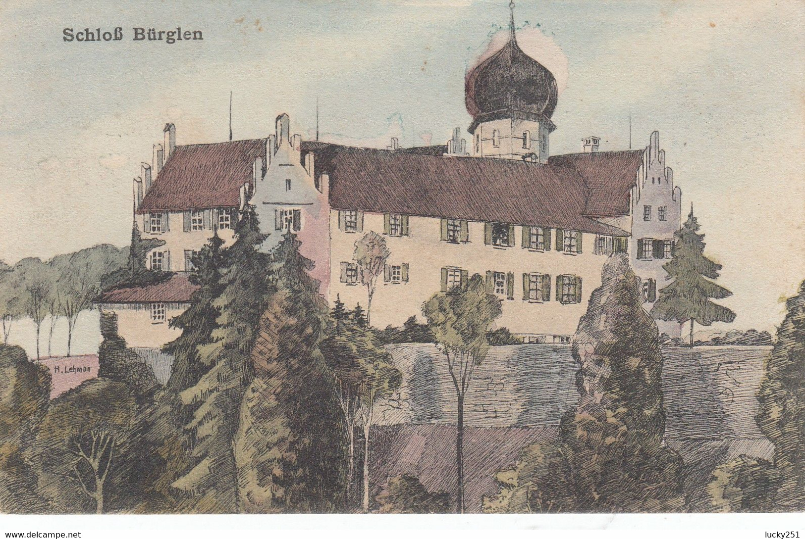 Suisse - Châteaux - Bürglen - Le Château - Circulée 14/08/1916 - Au