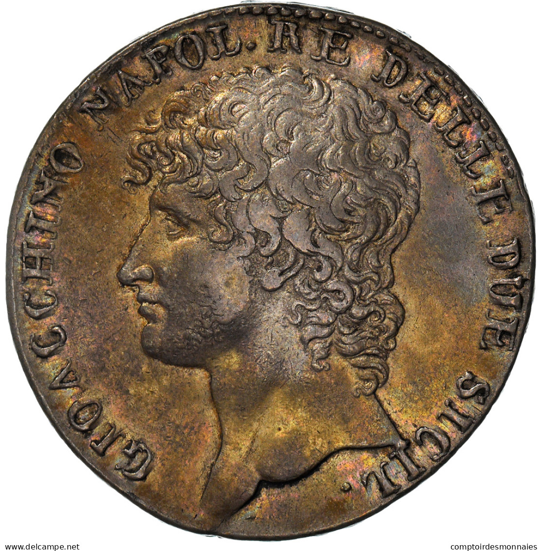 Monnaie, États Italiens, NAPLES, Joachim Murat, 12 Carlini, 1810, TTB+, Argent - Napels & Sicilië