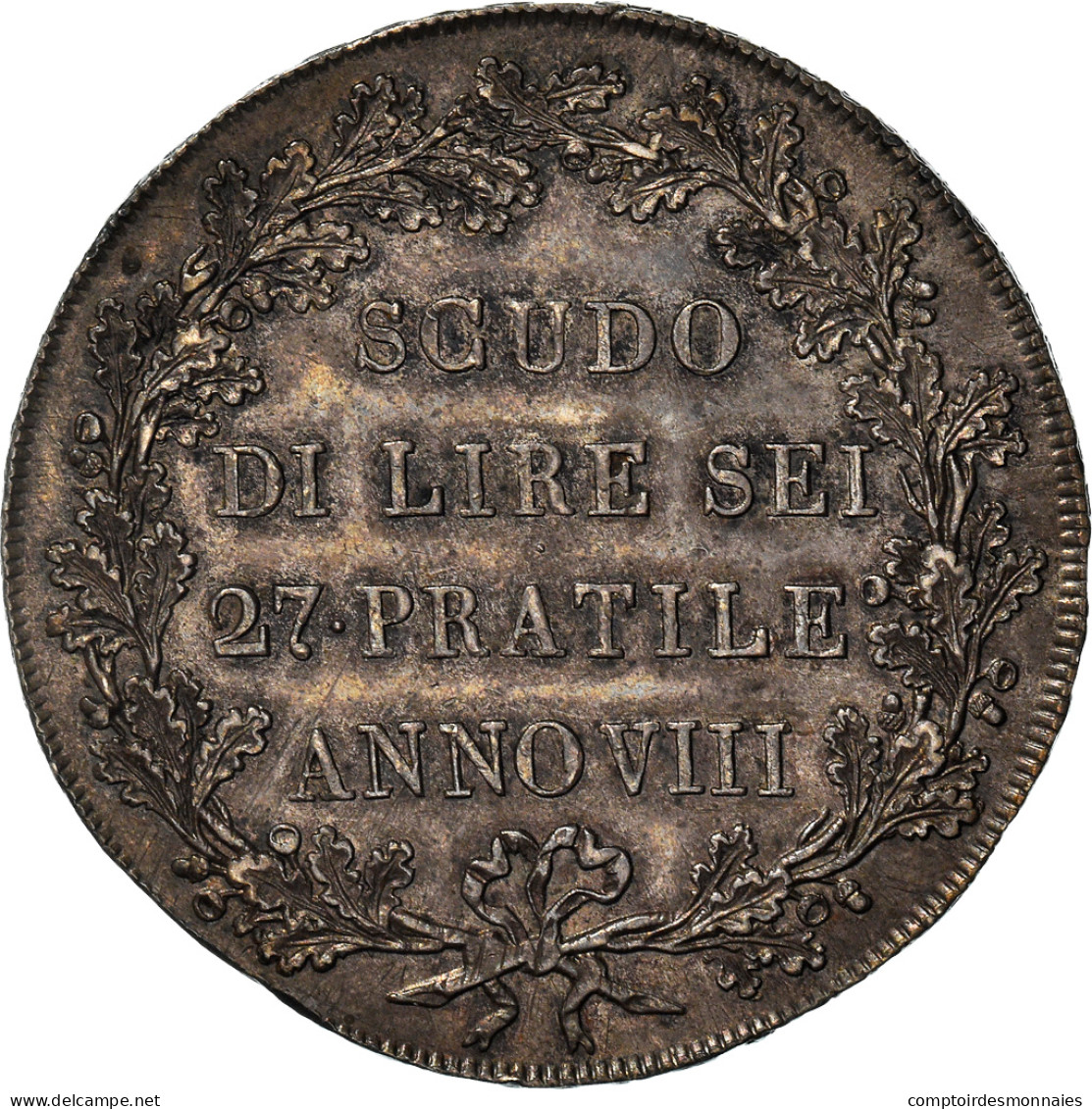 Monnaie, États Italiens, CISALPINE REPUBLIC, Scudo Di Lire Sei, Scudo Of 6 - Repubblica Cisalpina / Repubblica Italiana