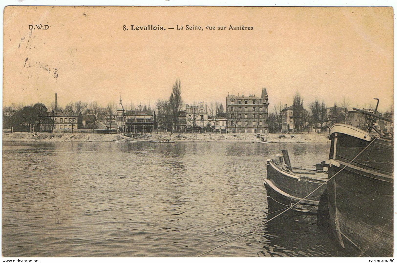 Levallois / La Seine, Vue Sur Asnières - Levallois Perret