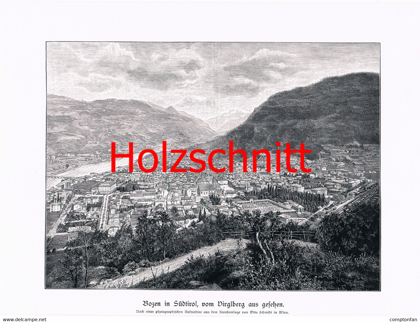 D101 050-2 - Bozen Bolzano Virglberg Südtirol Großbild Druck 1899!! - Altri & Non Classificati