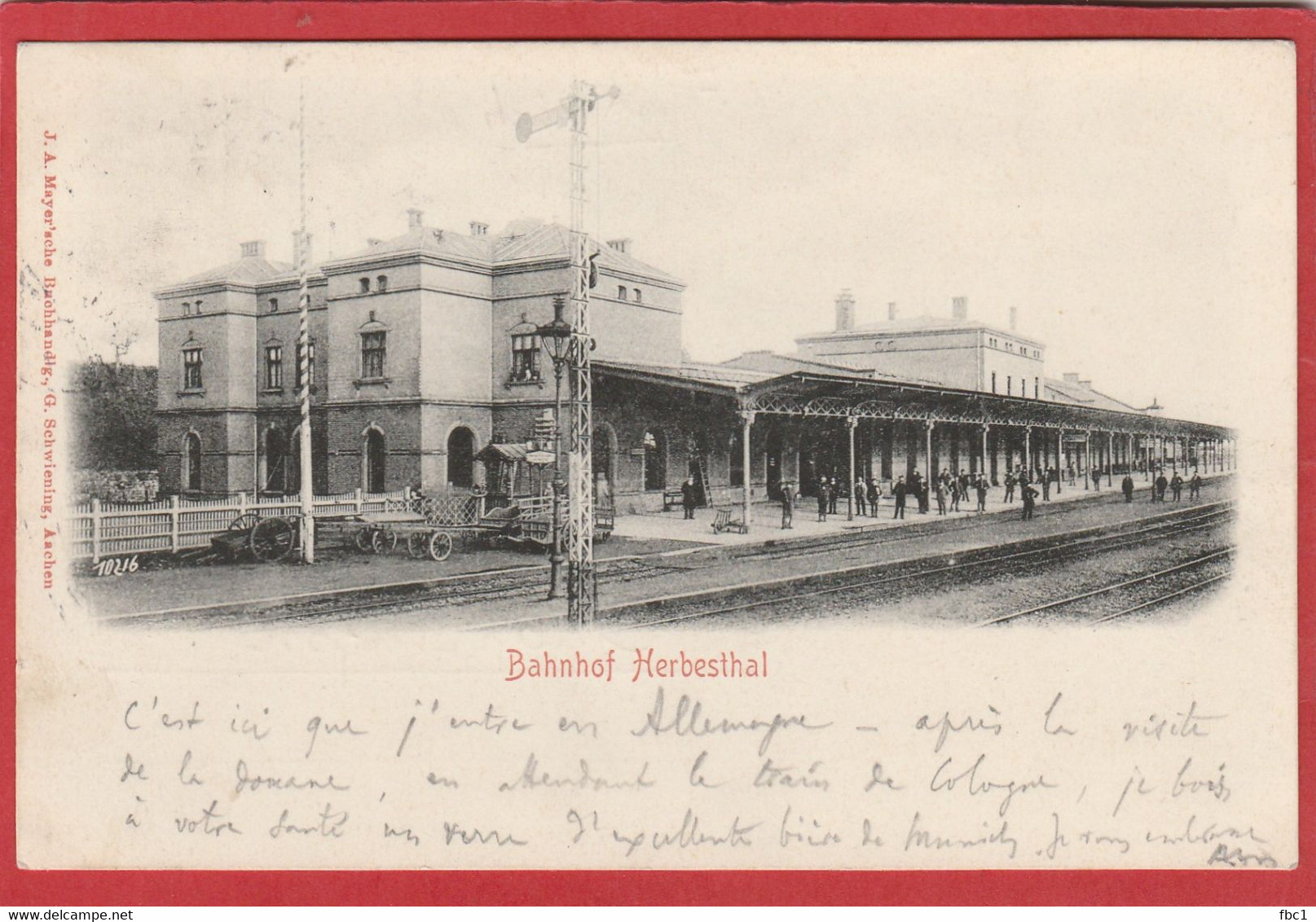 CPA: Belgique - Bahnhof Herbesthal  (1902) Gare - Vue Intérieur - Lontzen