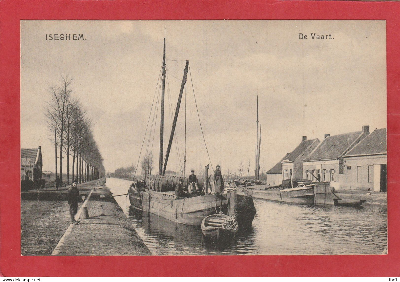 CPA: Belgique - Iseghem - De Vaart (Peniche) - Izegem