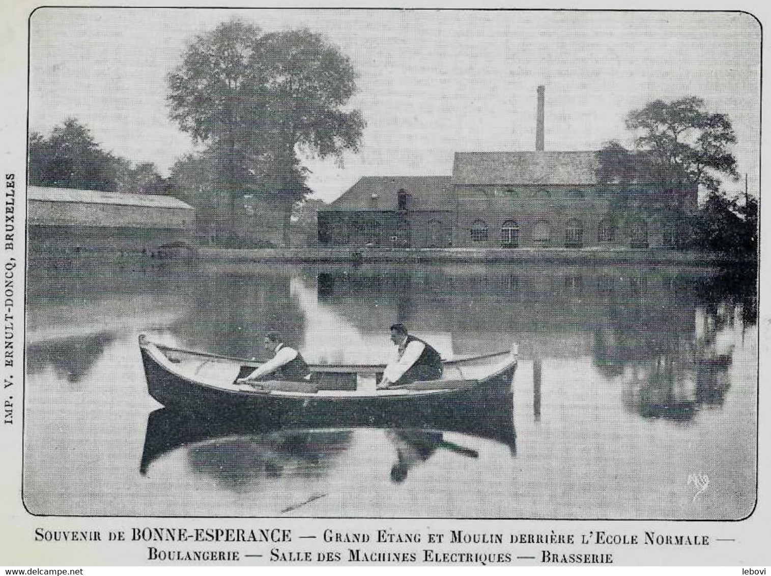 ESTINNES  „Souvenir De Bonne Espérance – Grand étang Et Moulin Derrière L’école Normale – Boulangerie – Salle Des ----> - Estinnes