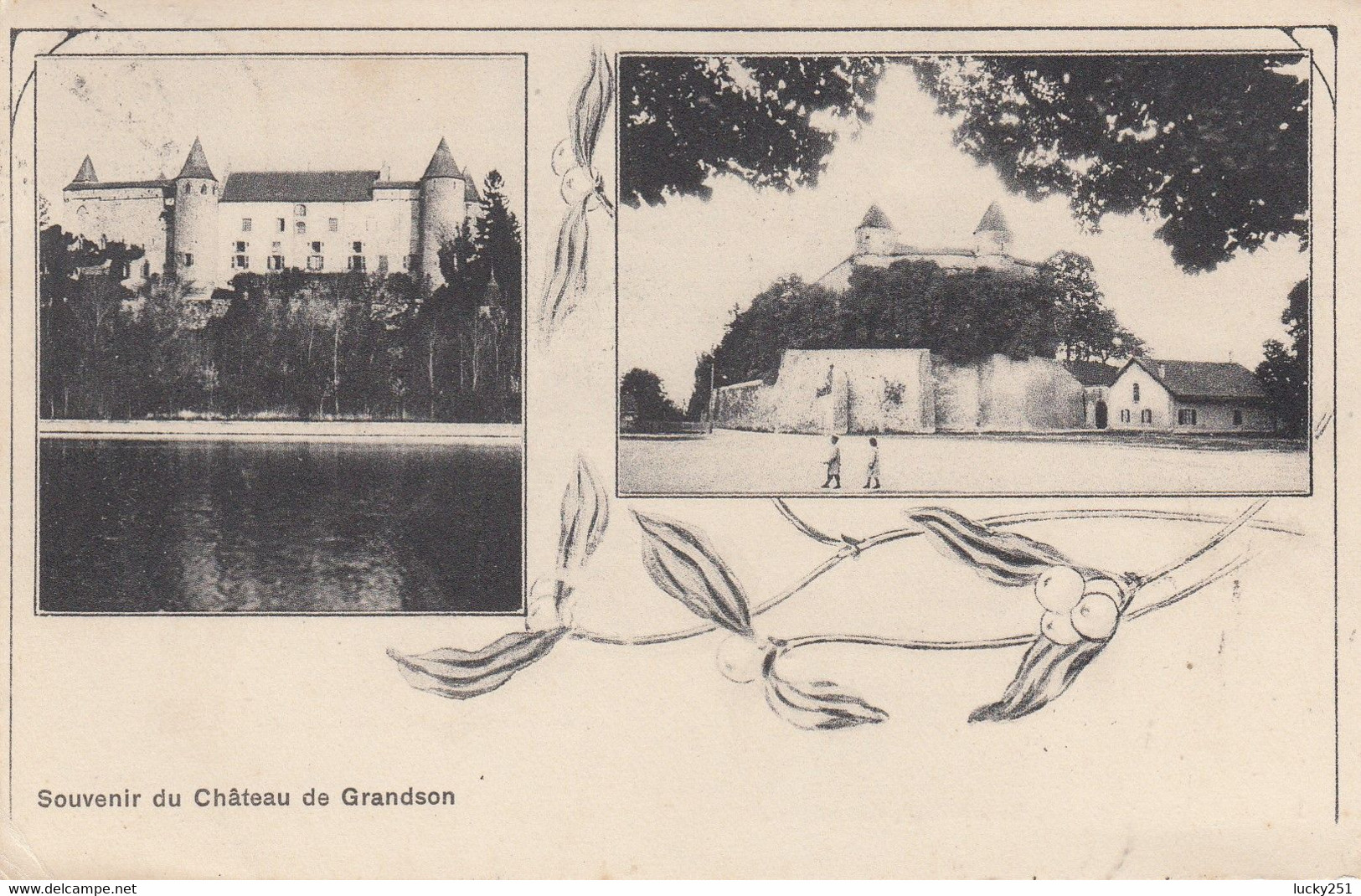 Suisse - Châteaux - Grandson - Le Château  - Circulée 13/08/1913 - Au