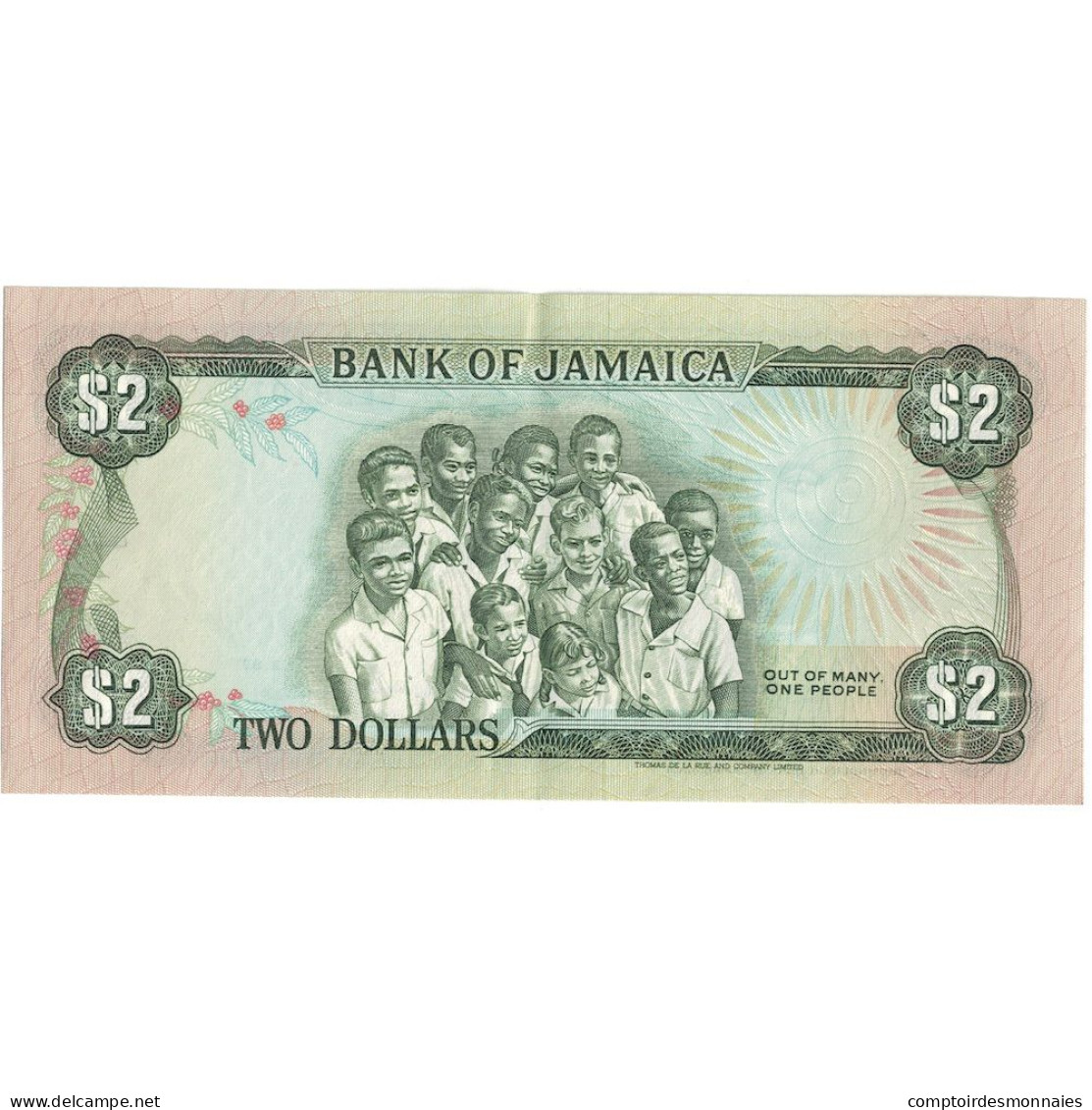 Billet, Jamaica, 2 Dollars, 1987, 1987-02-01, KM:69b, SUP - Jamaica