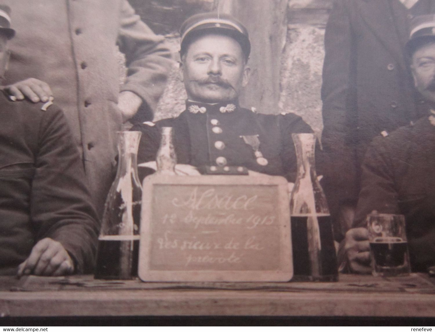 ALSACE Les Vieux De La Prévôté  12 Septembre 1915  7eme Légion  Carte Photo  (gendarmerie) Inscription Pandore Au Verso - Polizei - Gendarmerie