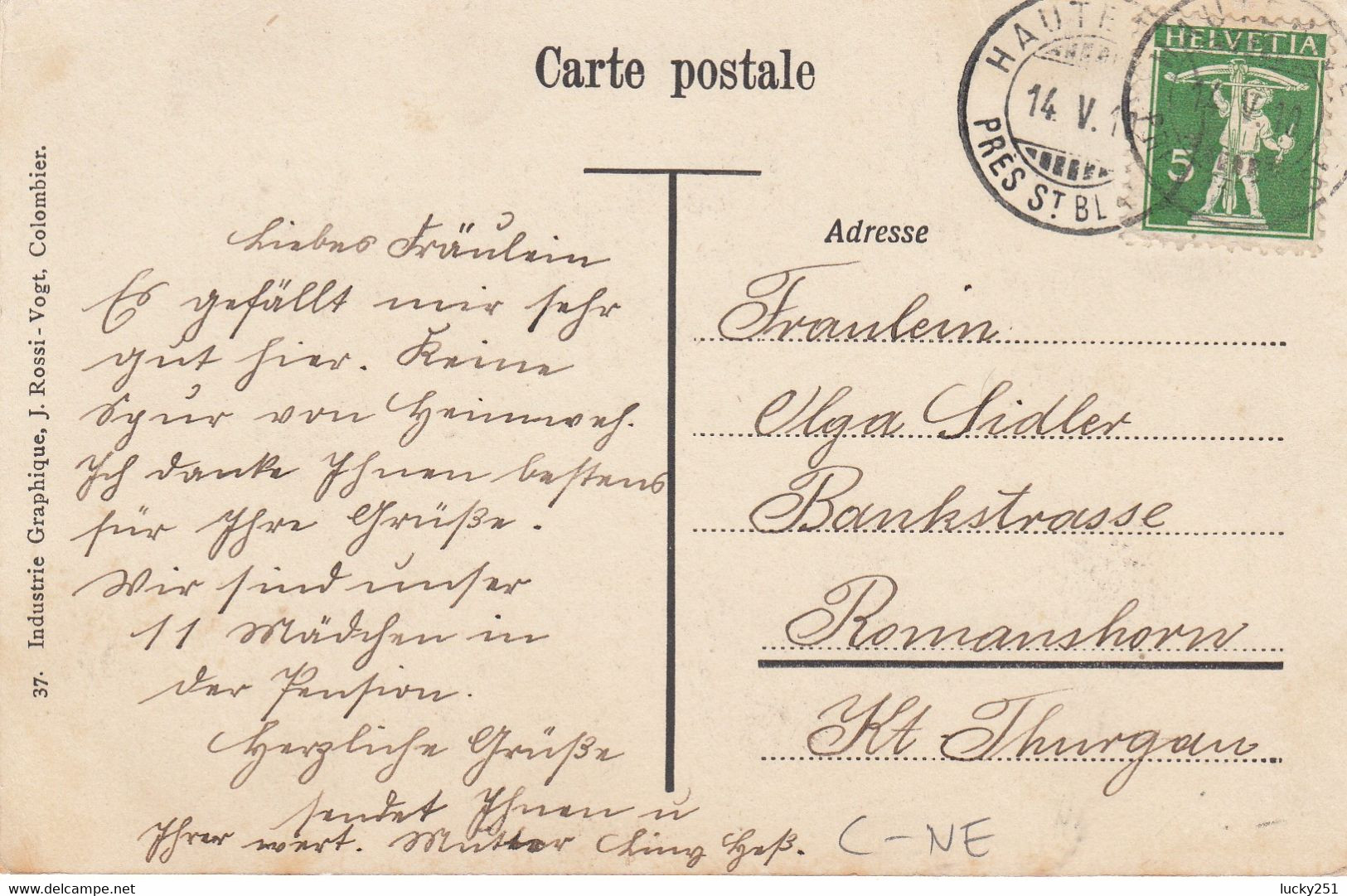 Suisse - Châteaux - Hauterive - Le Château  - Circulée 14/05/1910 - Hauterive