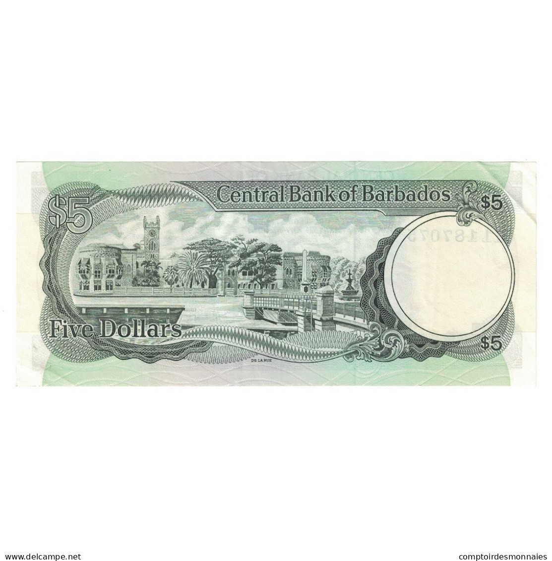 Billet, Barbados, 5 Dollars, Undated (1986), KM:37, SUP - Barbades