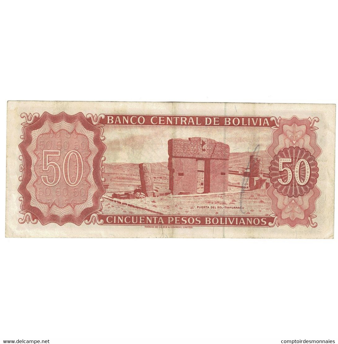 Billet, Bolivie, 50 Pesos Bolivianos, 1962, 1962-07-13, KM:162a, B+ - Bolivie