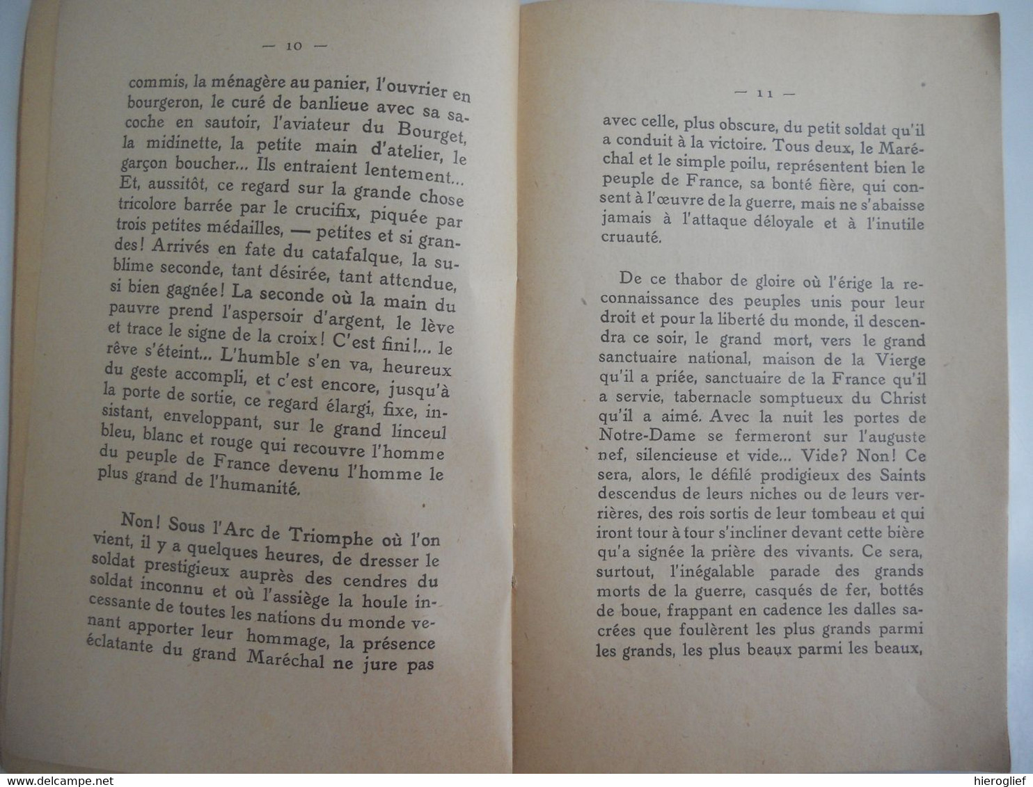 Un Grand Croyant Le Maréchal Foch Discours Prononcé Par T.S.F. à Radio-Paris Le Dimanche 24 Mars 1929 Par F LHANDE, R.P. - Guerre 1914-18